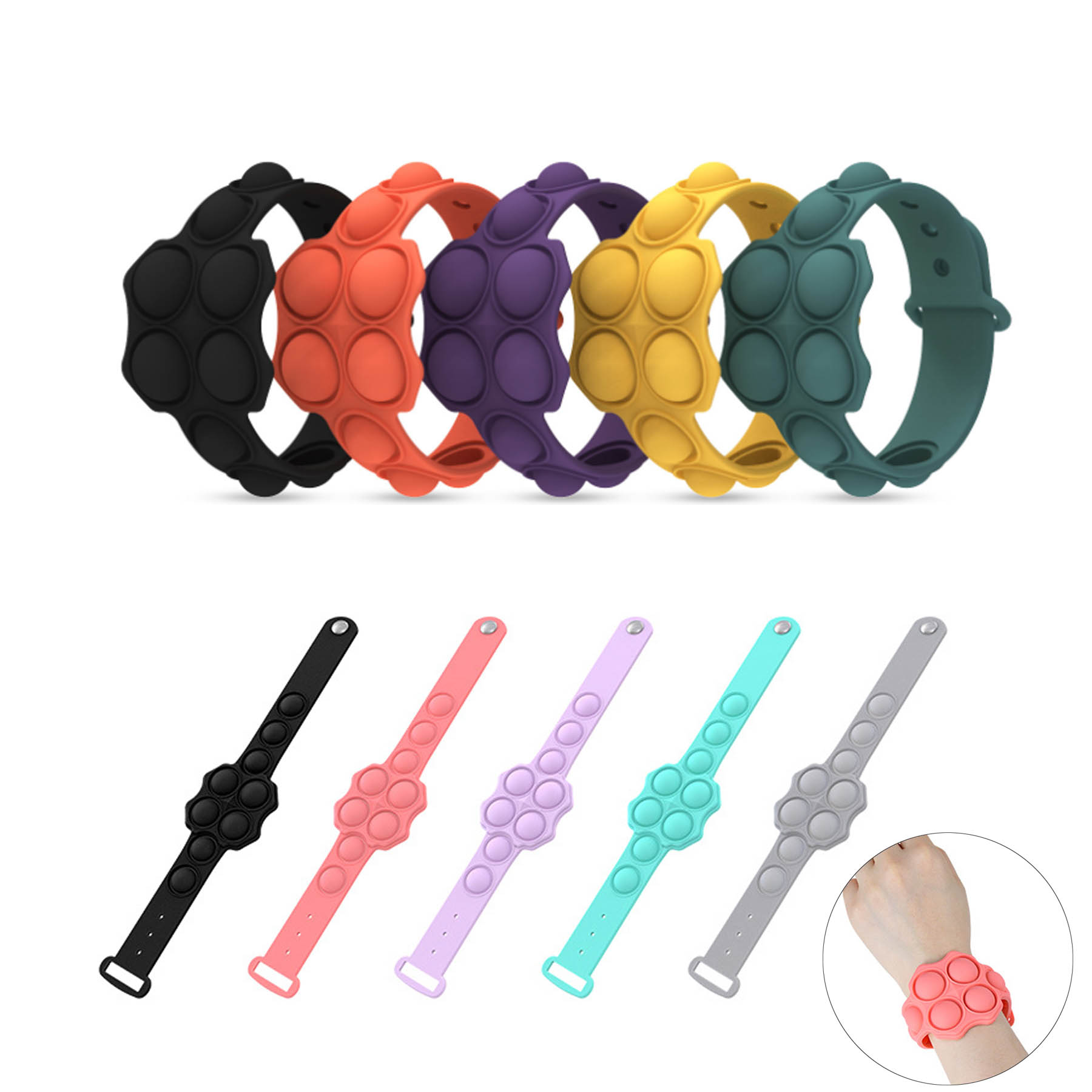 Adjustable Silicone Bracelets Wristbands 3