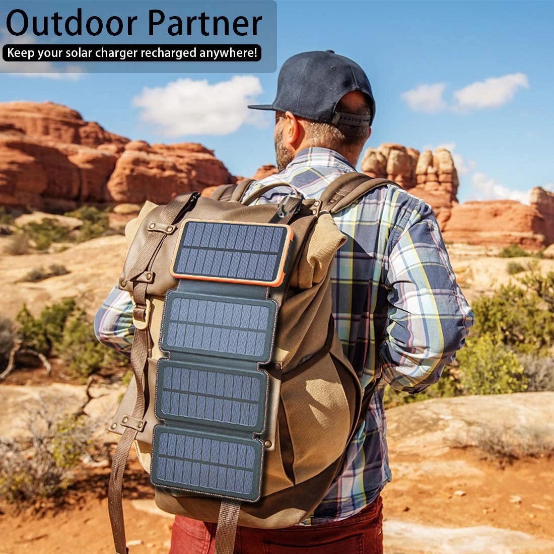Foldable Solar Panels Power Bank-20000mAh 3