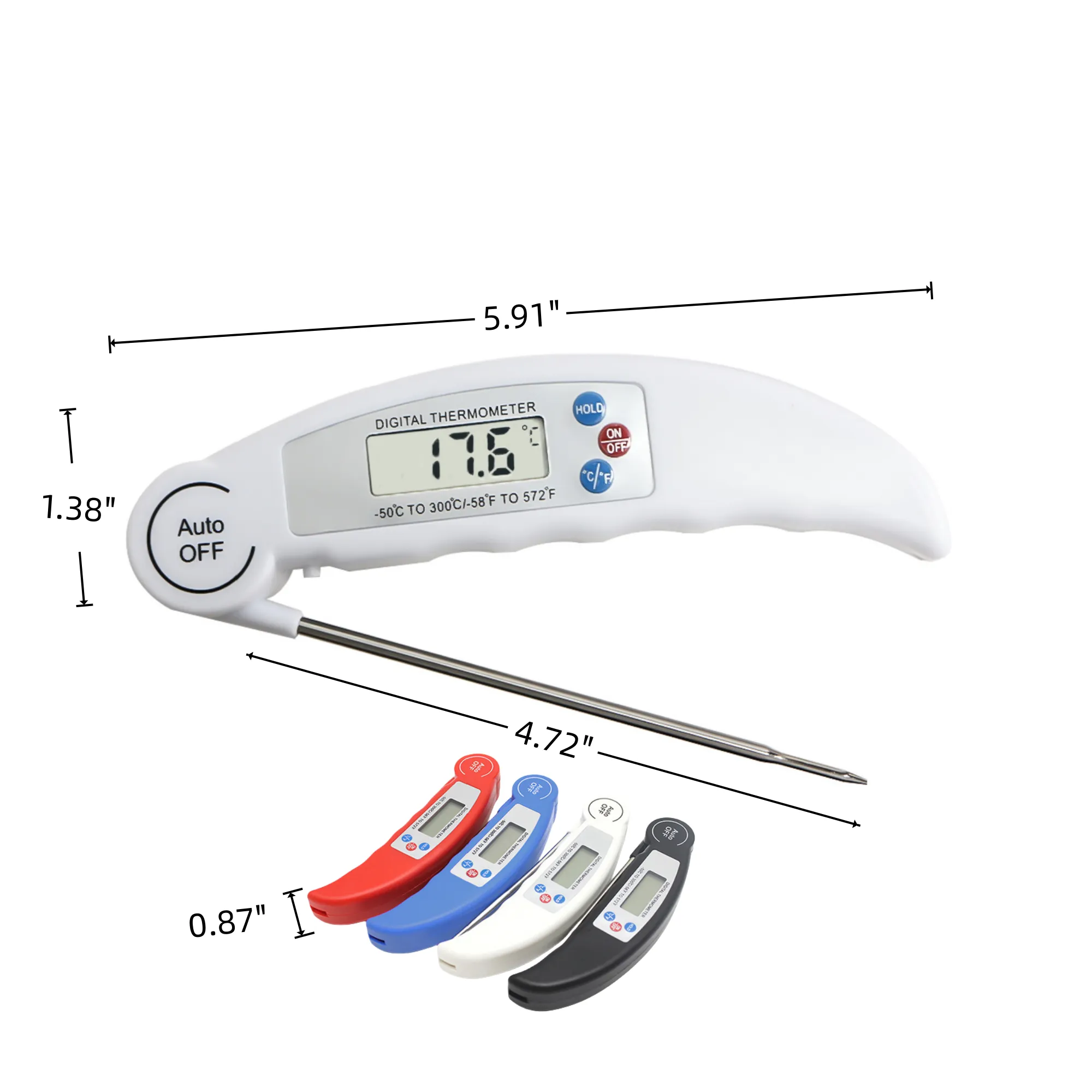 Food Grill Oil-Water Temperature Foldable Probe Tool 3