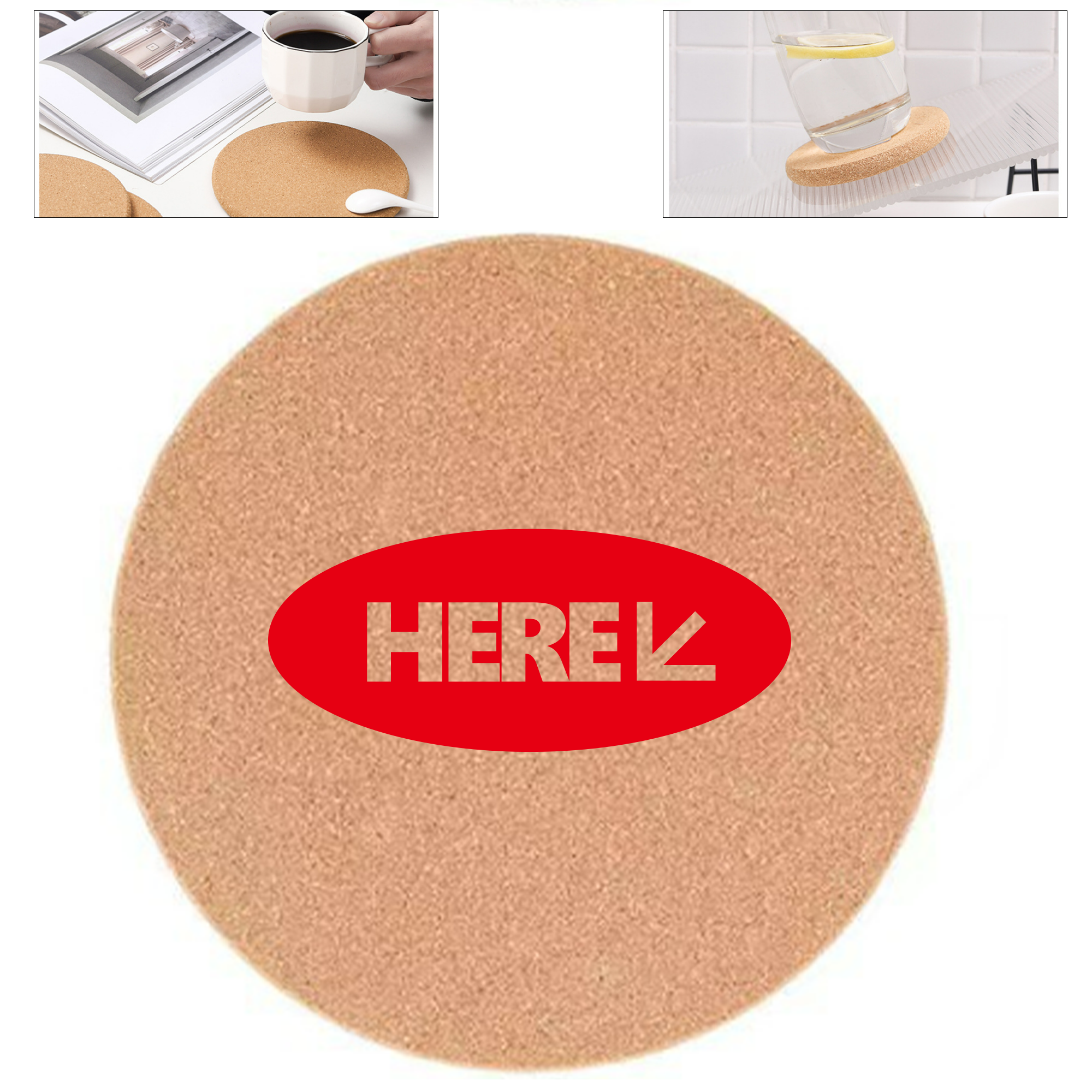 Circular Cork Drink Coaster 2