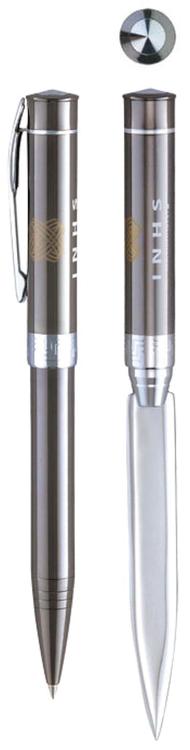 Gun Metal Ballpoint Twist Pen or Letter Opener 2