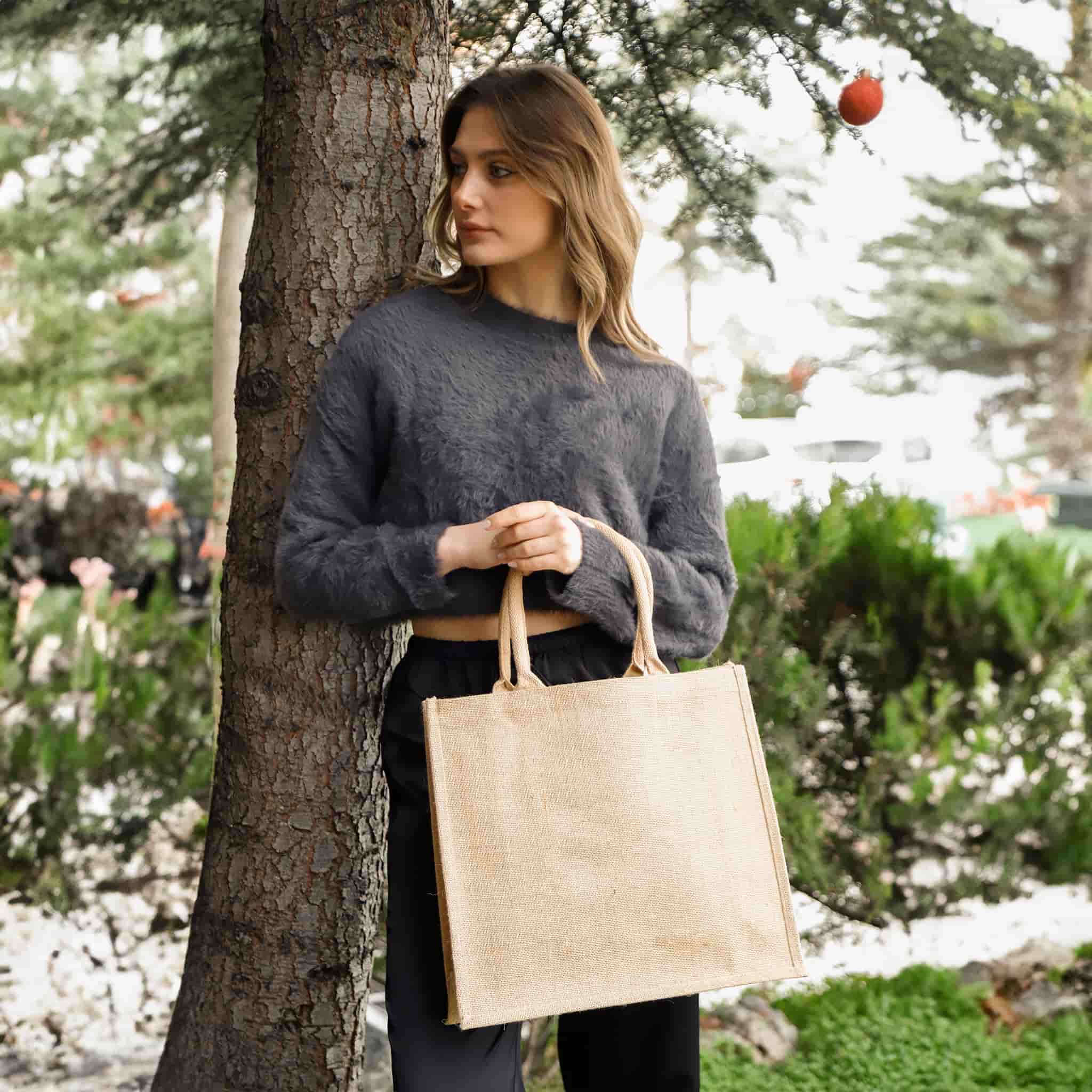 Market Jute Tote Bag 13