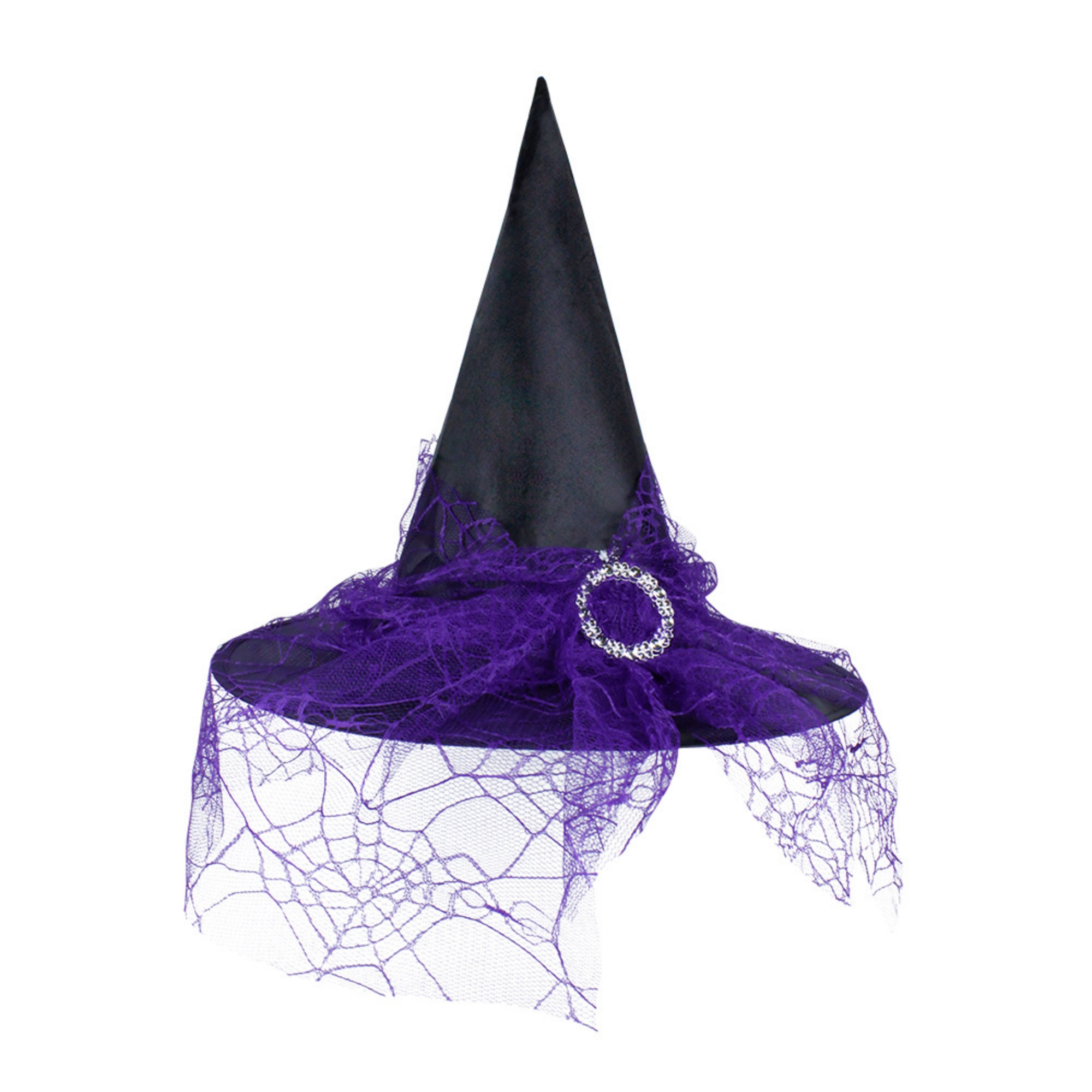 Elegant Mesh Lace Witch Hat For Halloween Party Cosplay 2