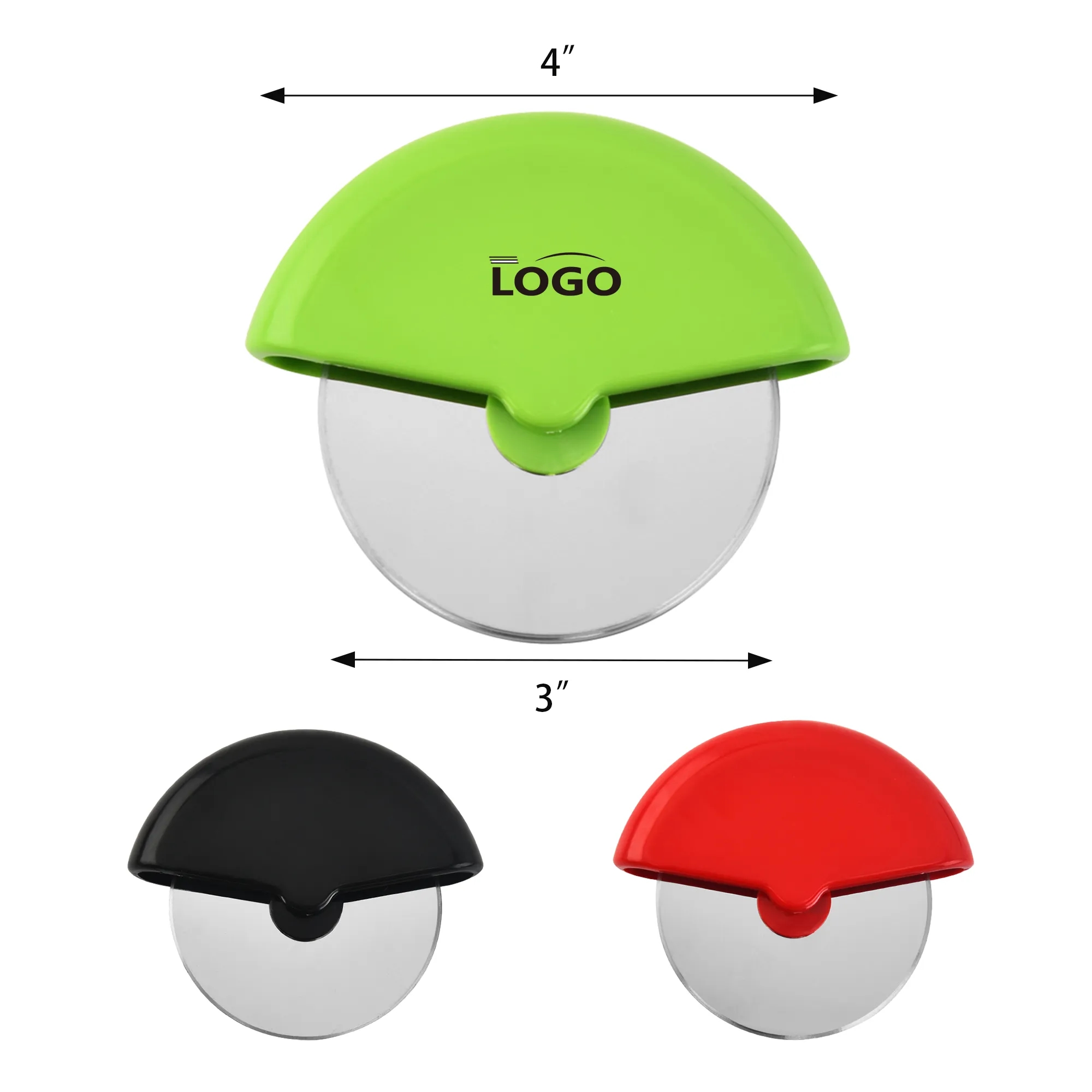 Kitchen Round Roller Pizza Cutter Wheel Knife MOQ 50PCS 2