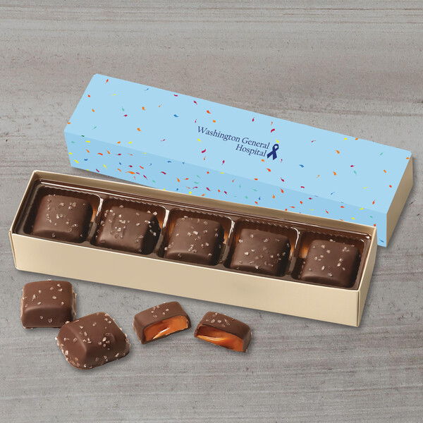 Chocolate Sea Salt Caramels Flight with Confetti Wrap 3