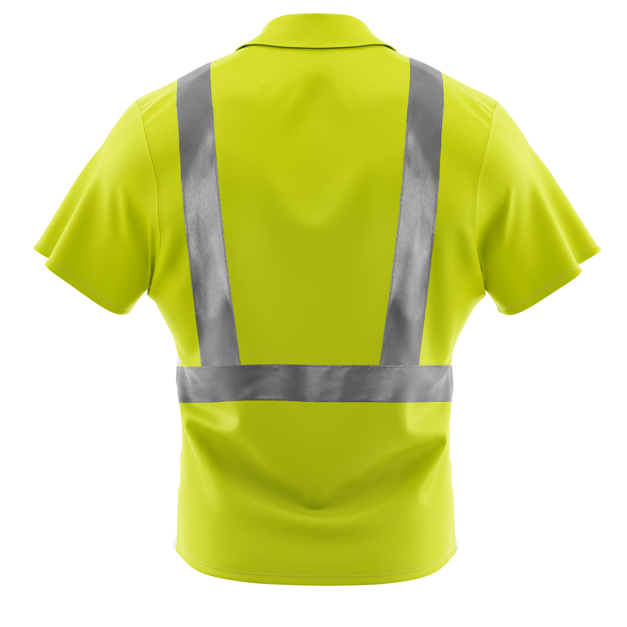 Sublimation Full-Button Poly Shirt w/ Reflective Tape - Men, Women, Kids 2