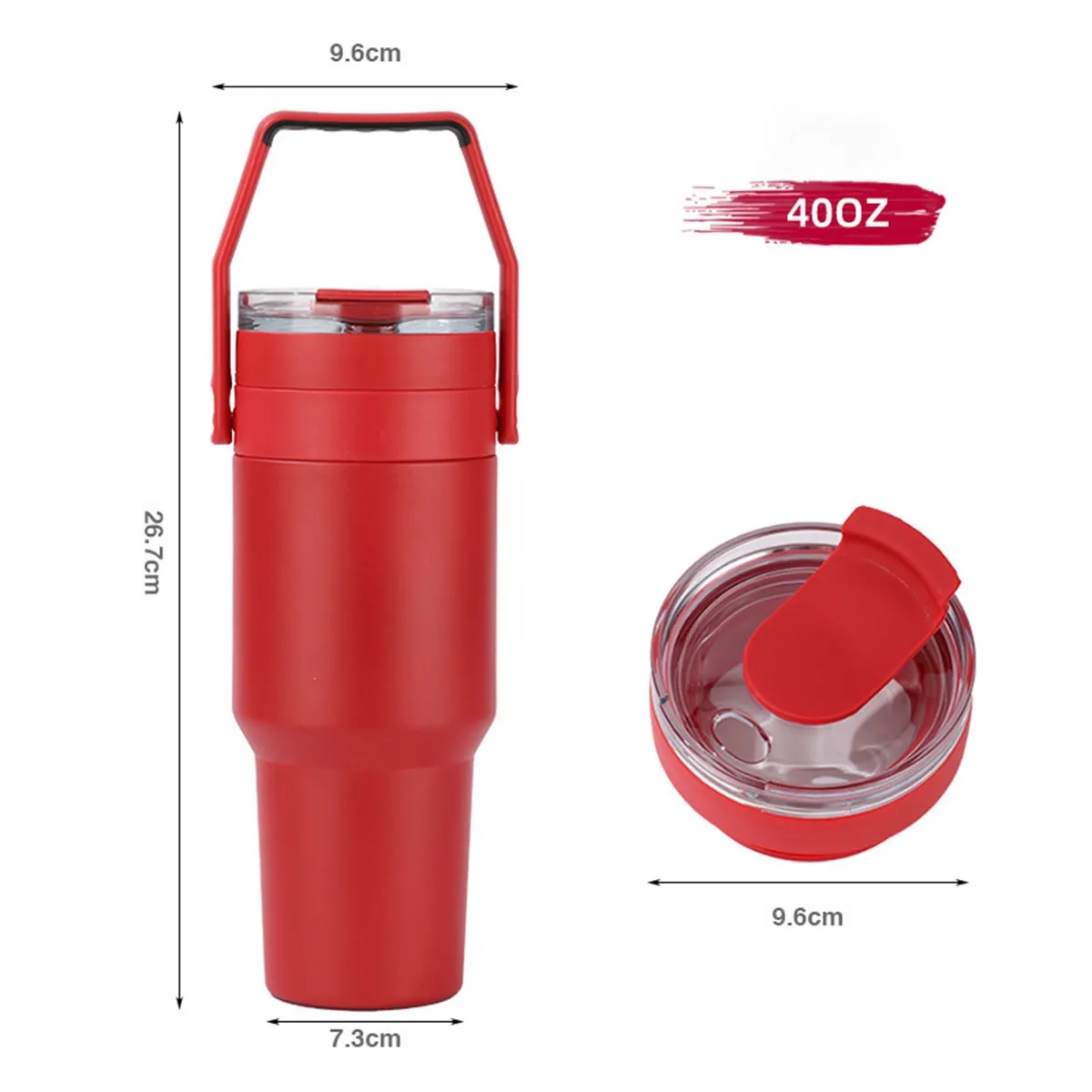 30/40 oz. Stainless Steel Insulated Tumbler with Straw Lid 4