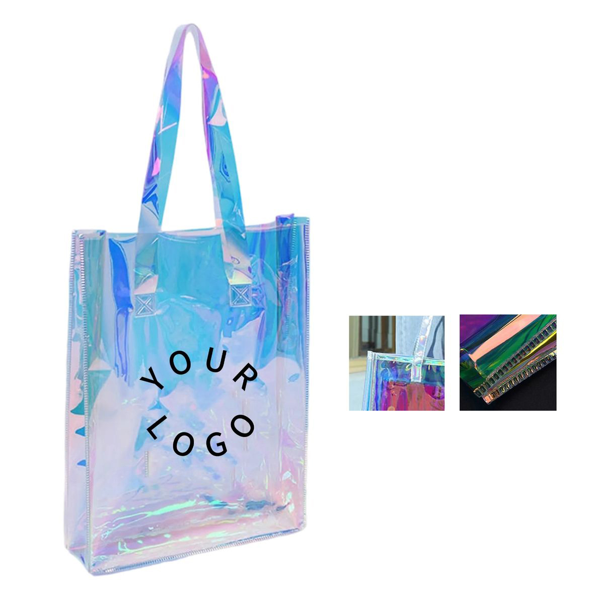 PVC Holographic Tote with Lightweight Transparent Structure 1