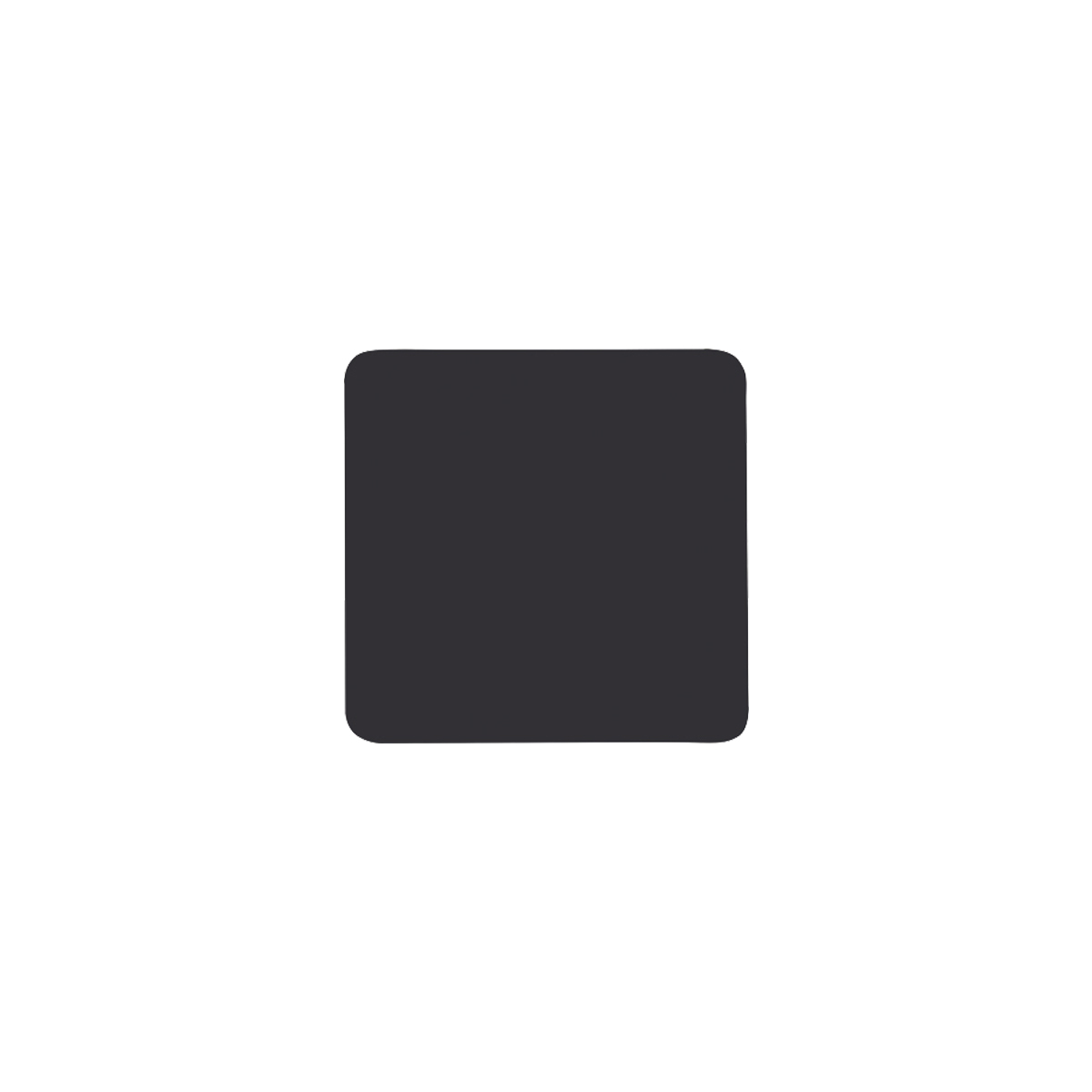 3" Black Square Silicone Coaster 2