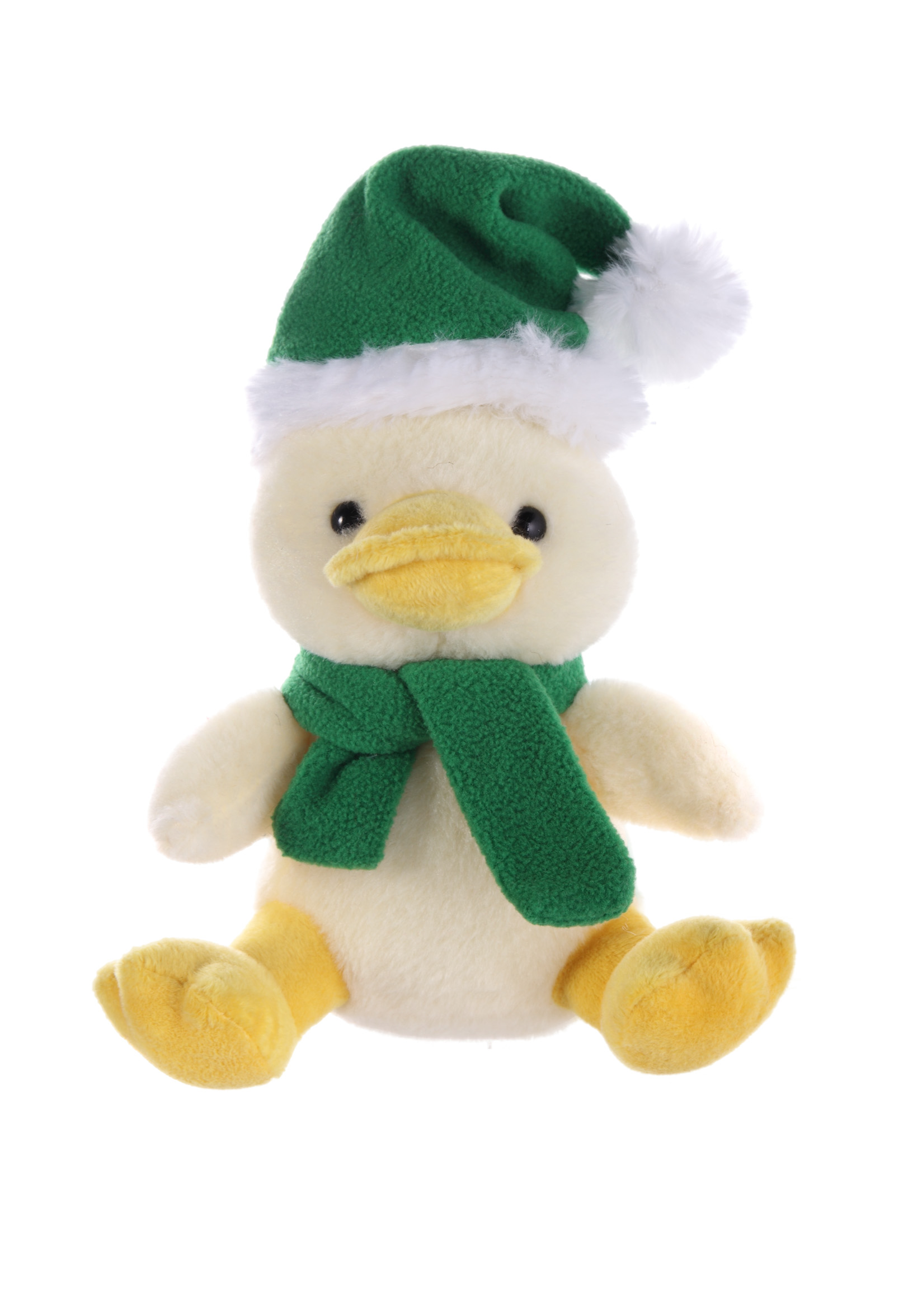 Soft Plush Duck With Christmas Scarf and Hat