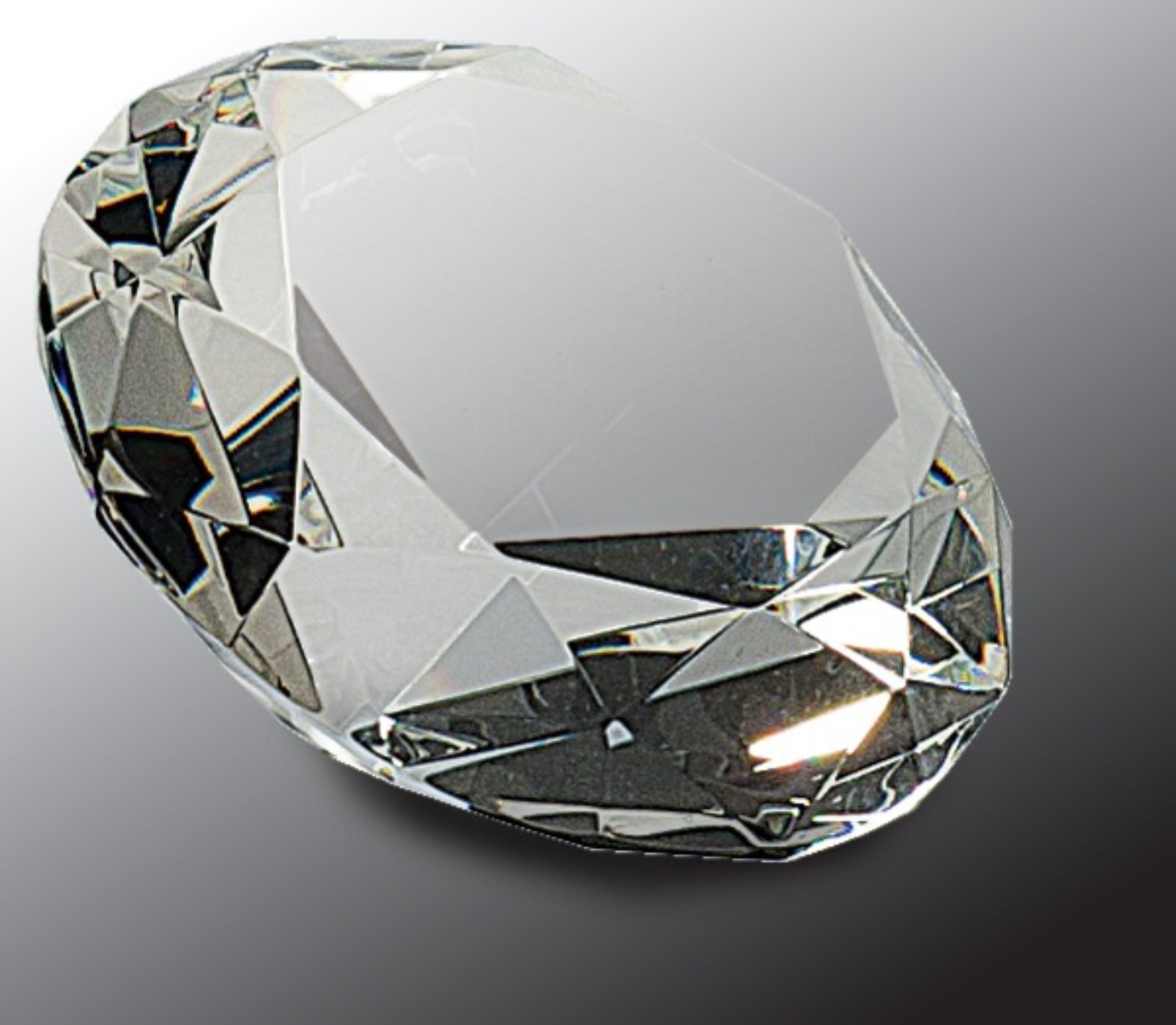 2 1/2" Clear Crystal Diamond Award (4" Diameter) 3