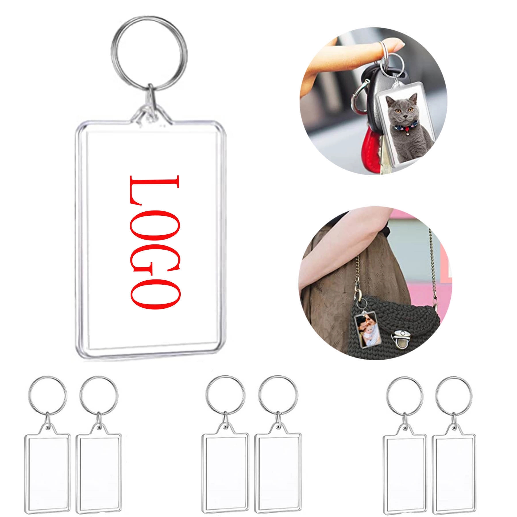 Photo Insert Blank Keyring 4