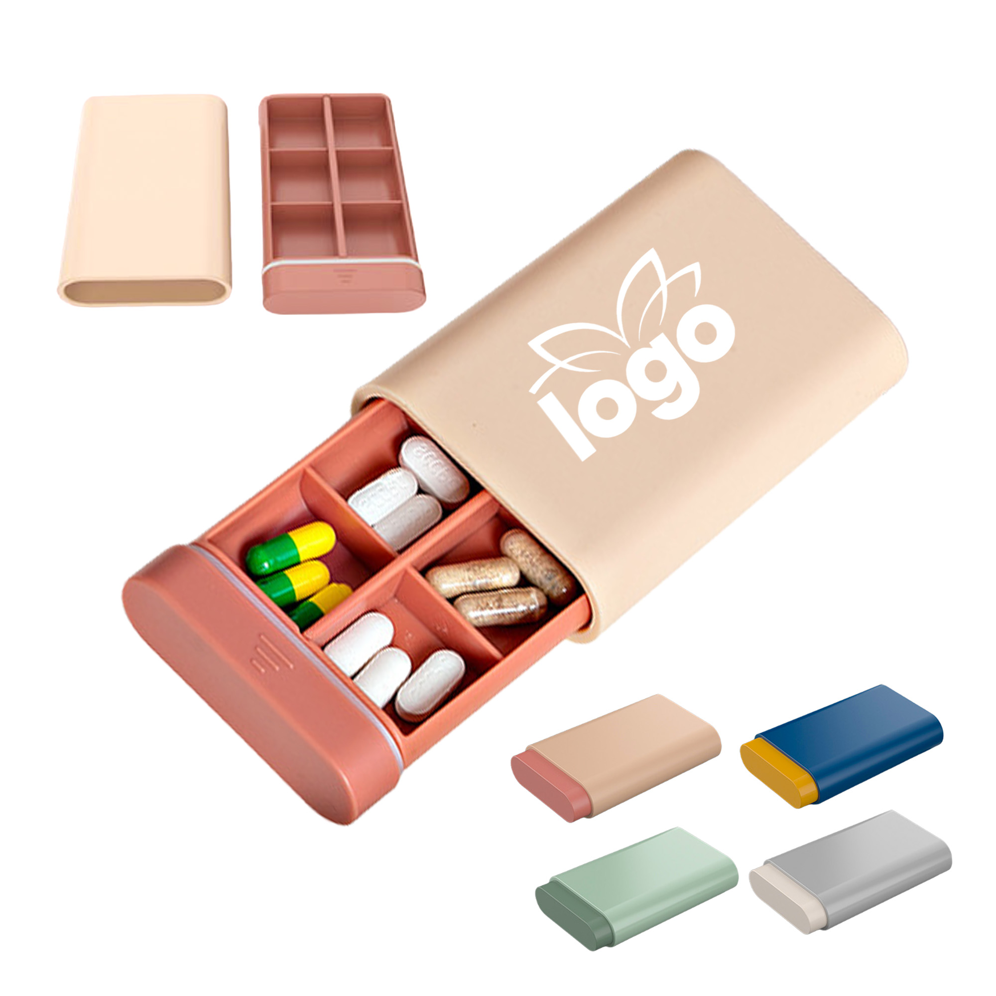 Convenient Multi-Grid Pill Organizer 1