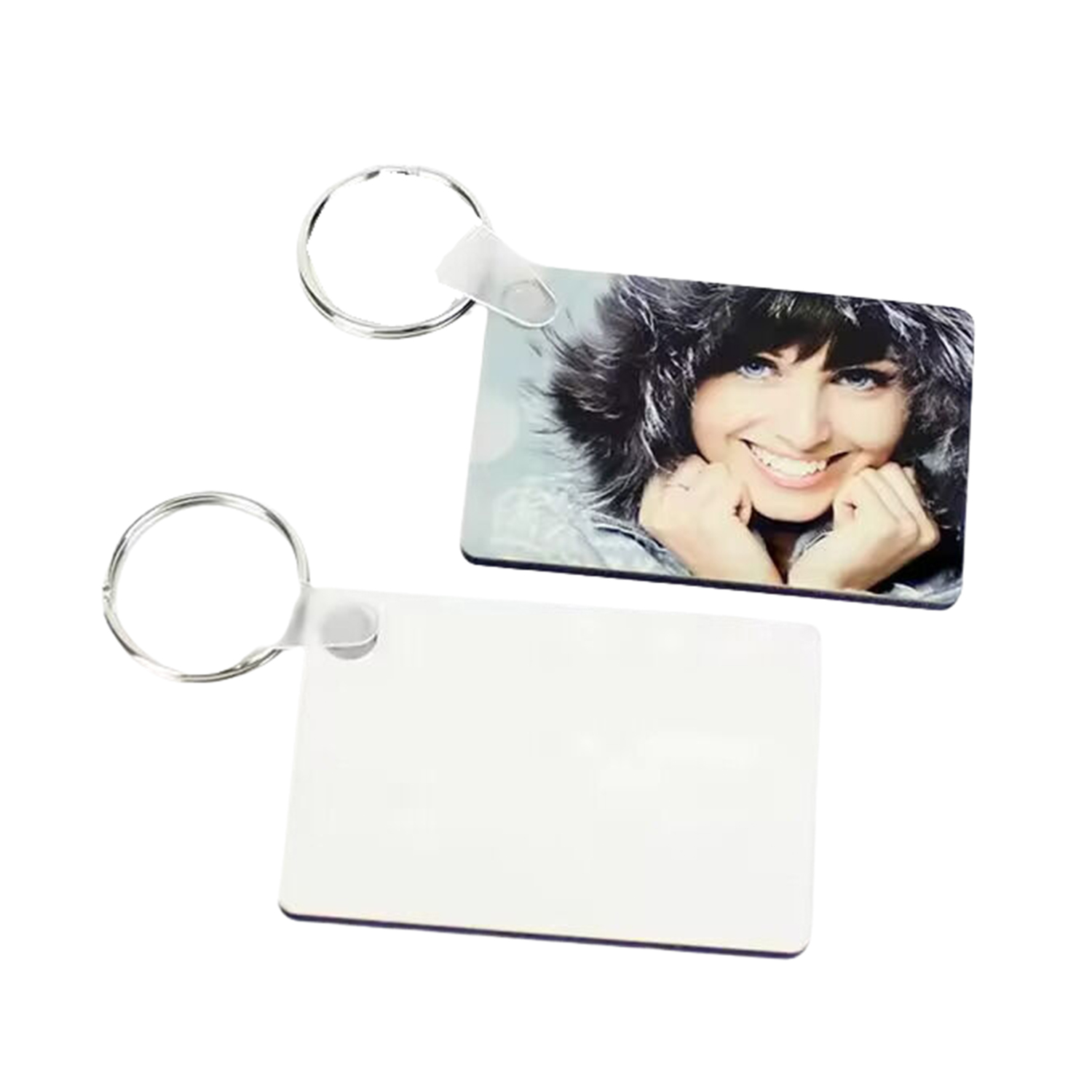 Rectangle Shape MDF Keychain 1