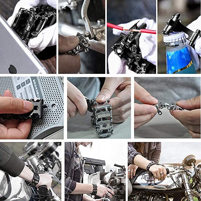 29 In 1 Stainless Steel Multi-functional Tool Bracelet for Family/ Camping/Hiking 5