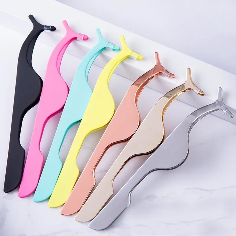 Stainless Steel Eyelash Tweezers 4