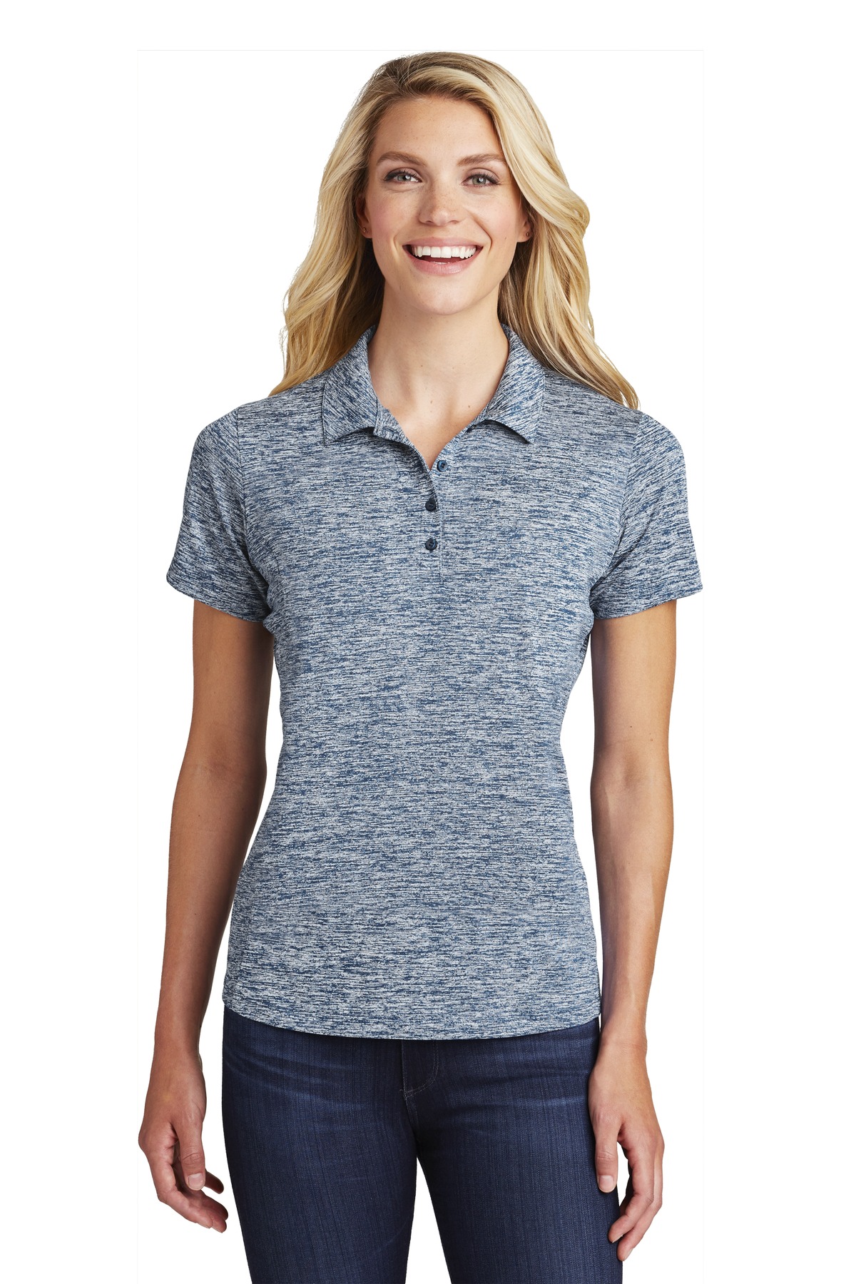 Sport-Tek Women's PosiCharge Electric Heather Polo. LST590 36