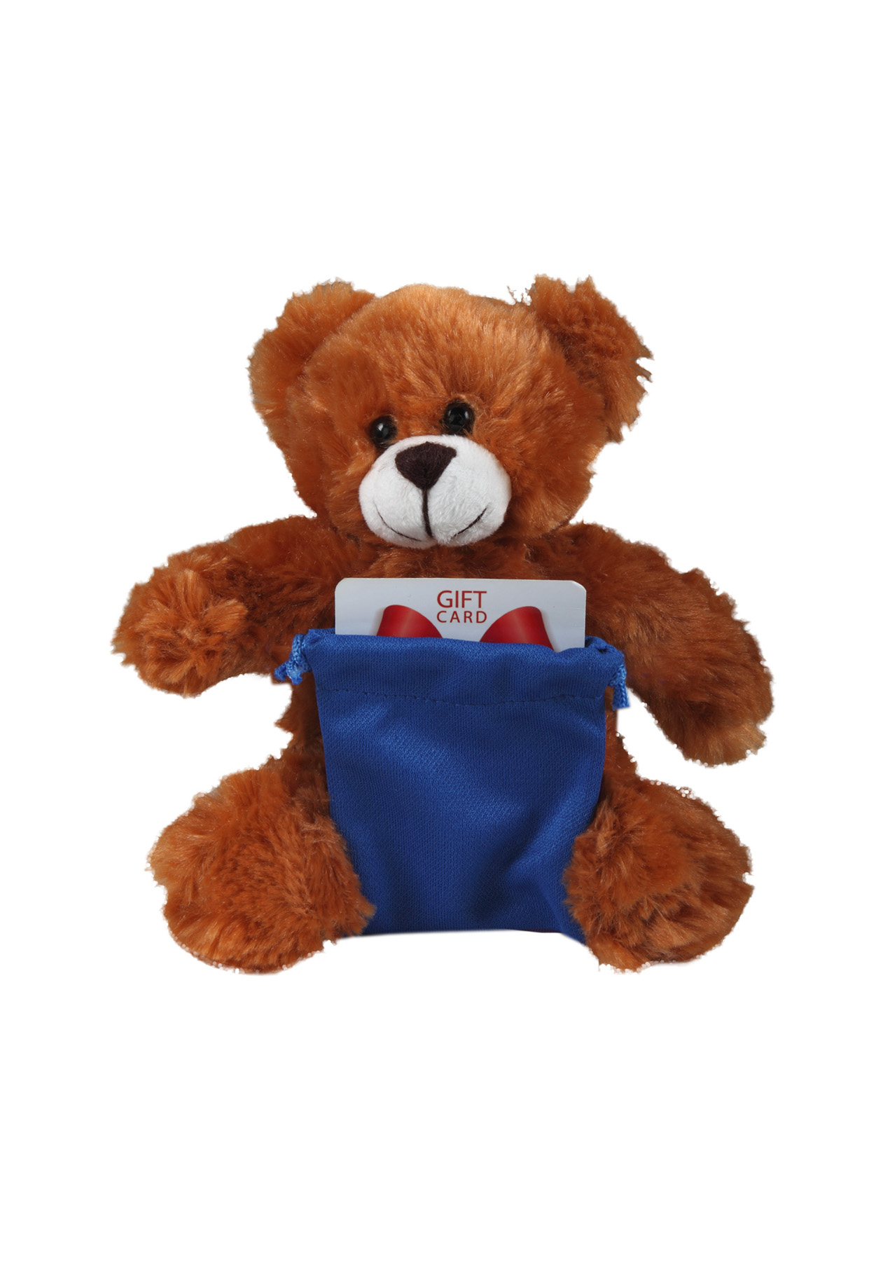 soft plush Mocha Bear with gift card sack 5
