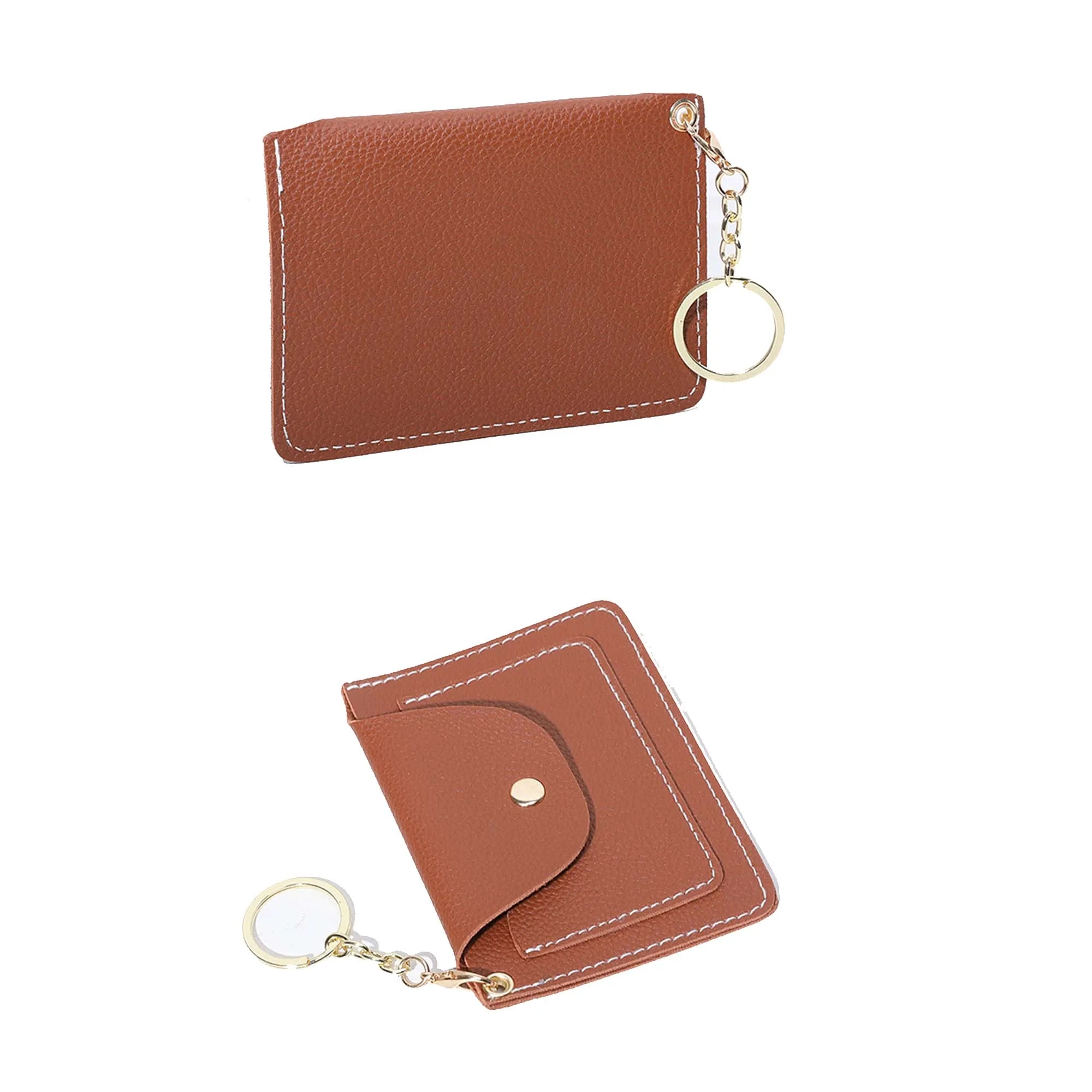 Multi Pockets Credit Card Holder Wallet w/Key Ring 7