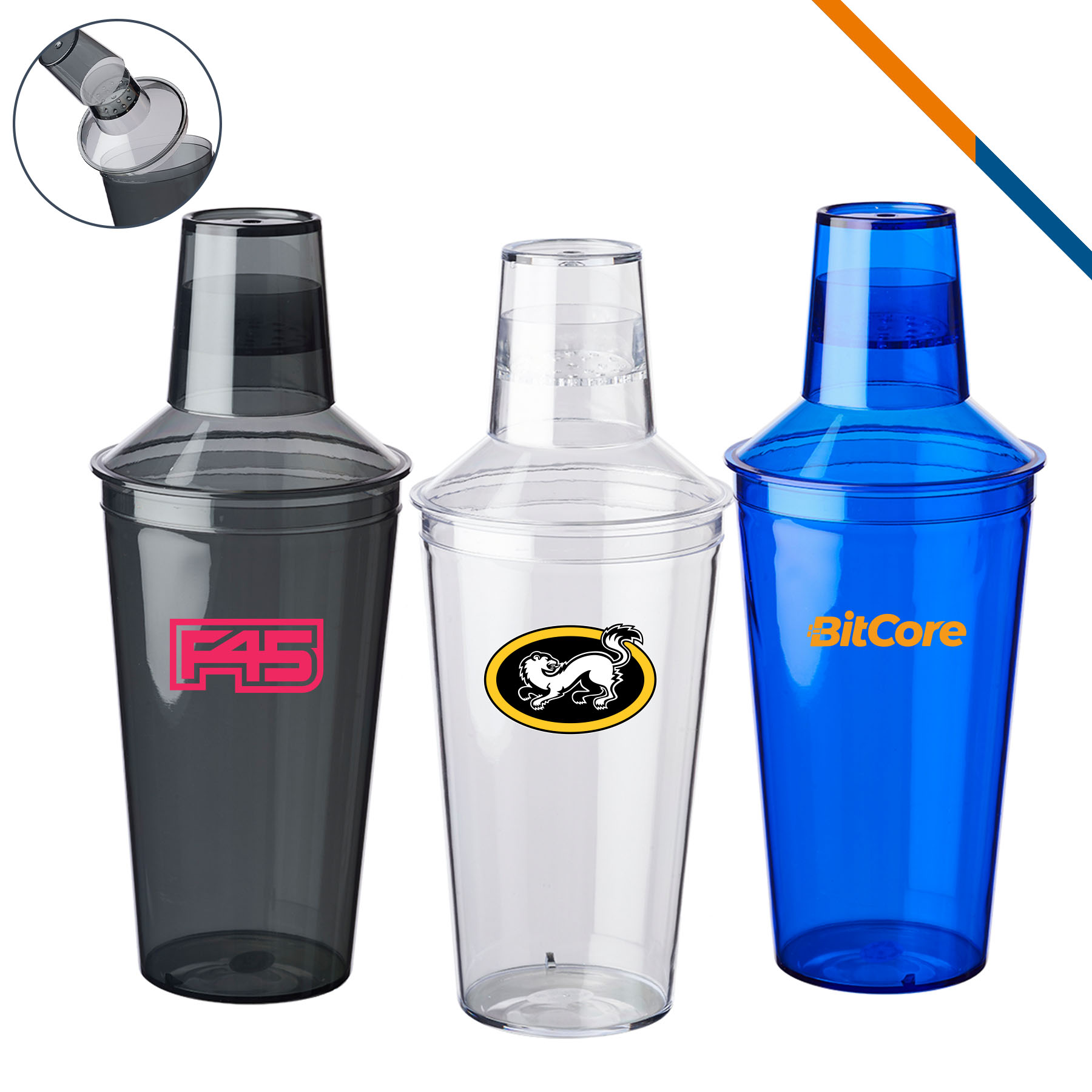Britton Plastic Cocktail Shaker - 17 OZ. 3