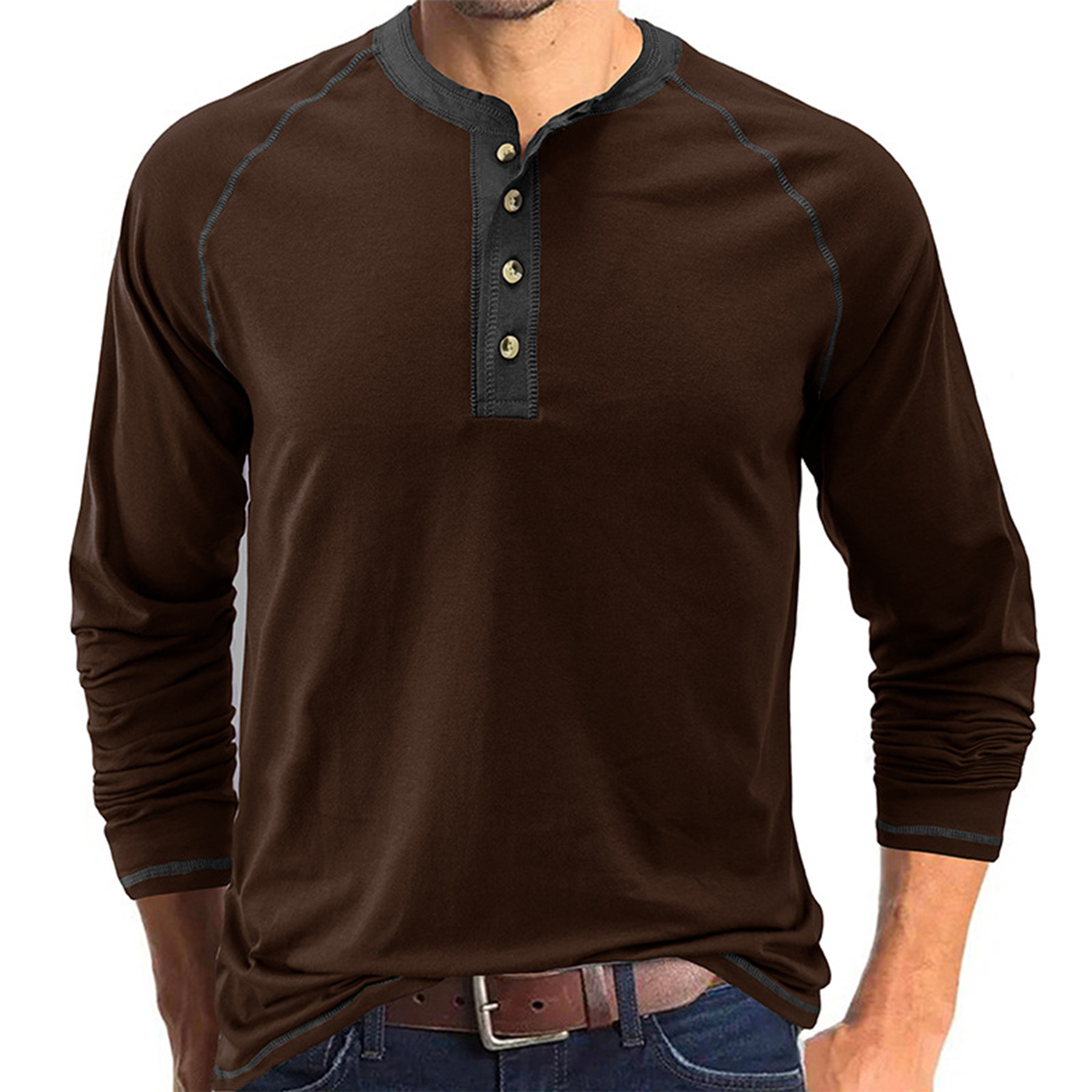 Outdoor Button Long Sleeved Bottoming Shirt 13