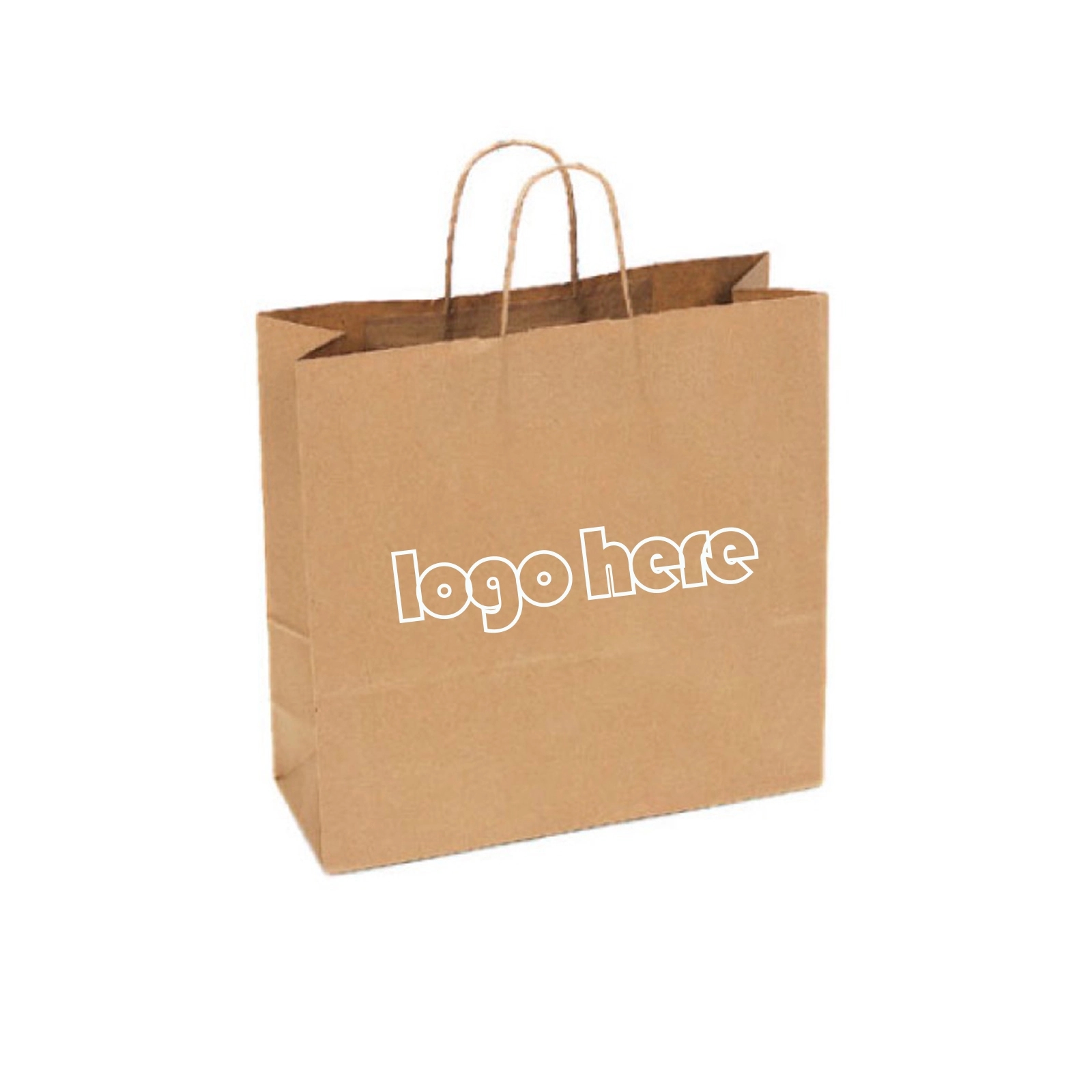 Recycled Tan Kraft Paper Shopping Bag (17" W x 6" D x 16" H) 2