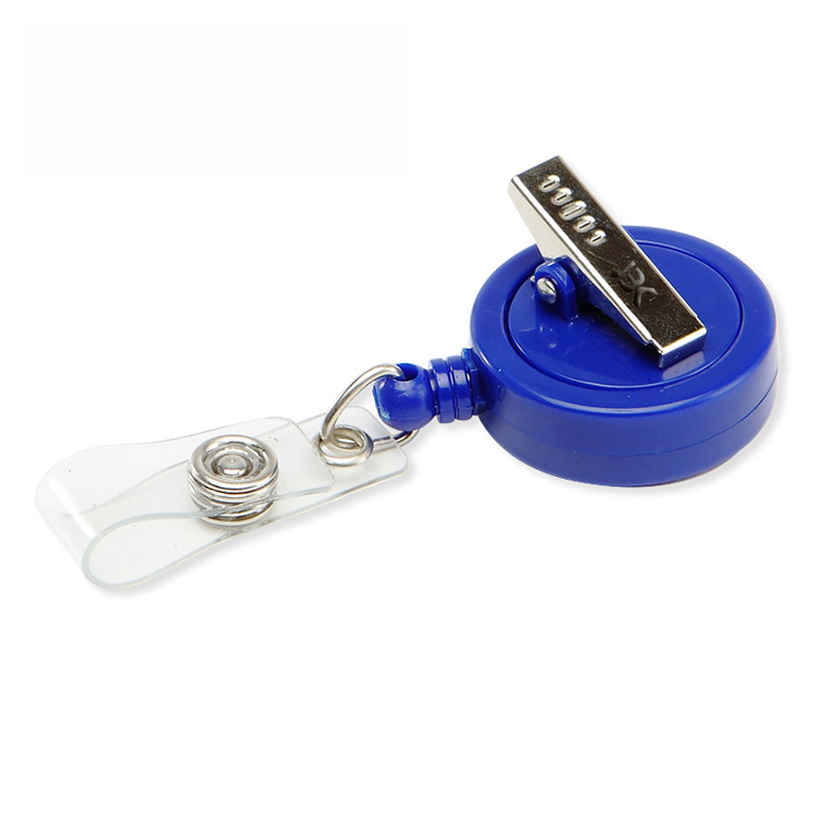 Retractable Round Badge Reel with Rotating Alligator Clip Backing 4