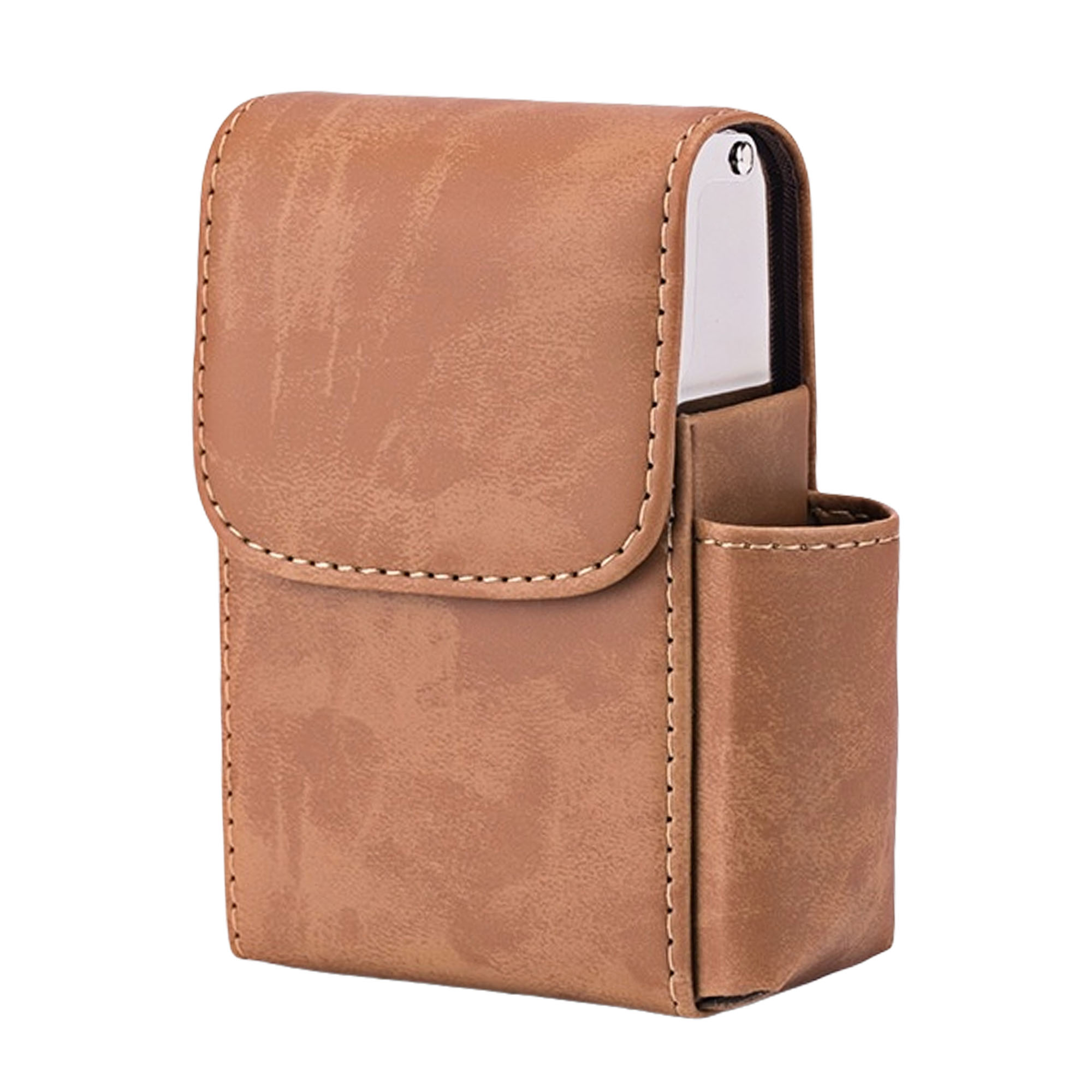 Leather Cigarette Case Flip Top Magnetic Closure 4