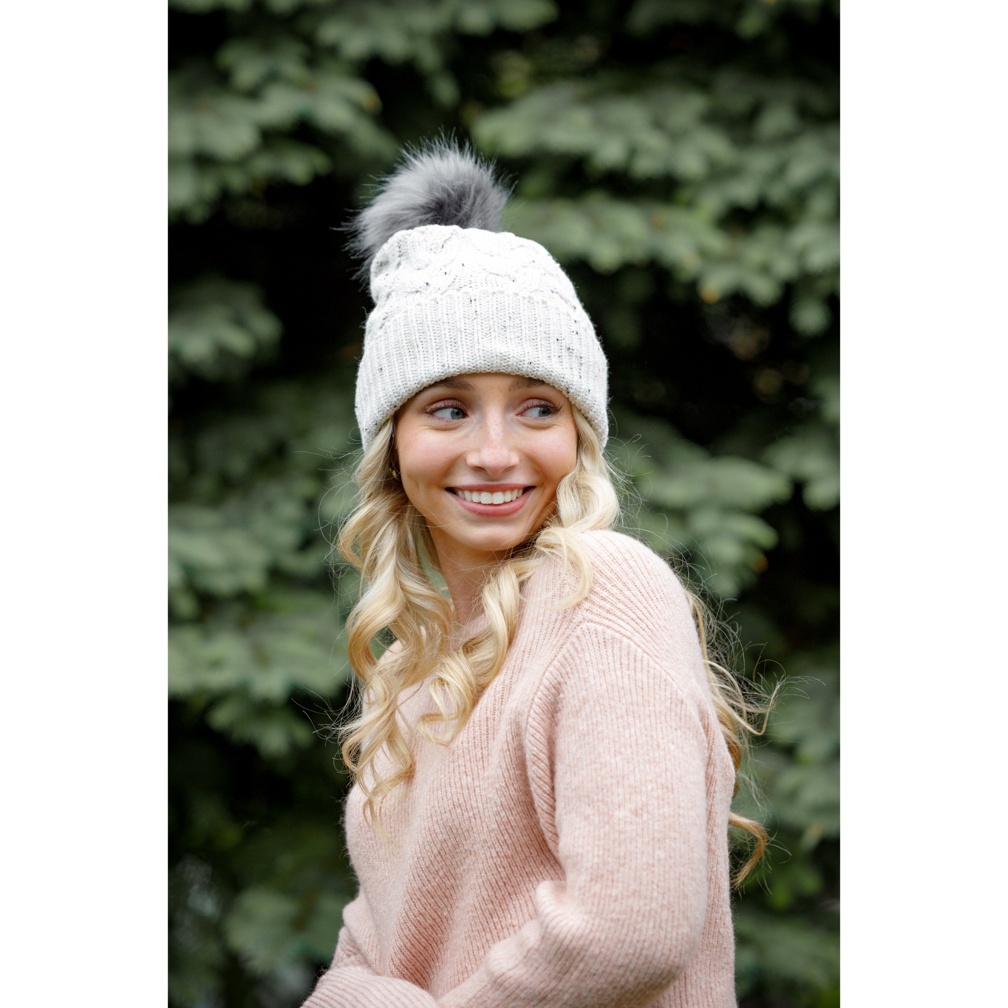 Ahead Speckle Pom Knit Hat 7
