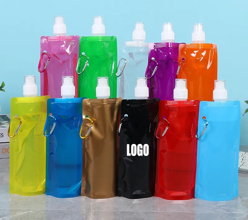 16 oz Collapsible Water Bottle with Carabiner 6
