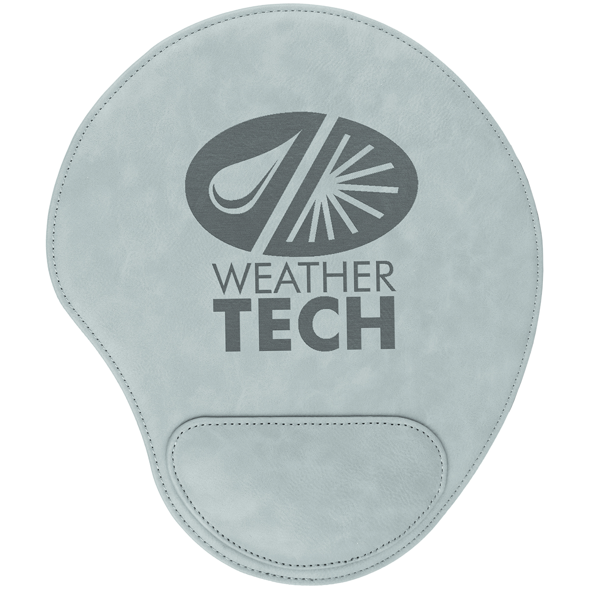 Gray Leatherette Mouse Pad