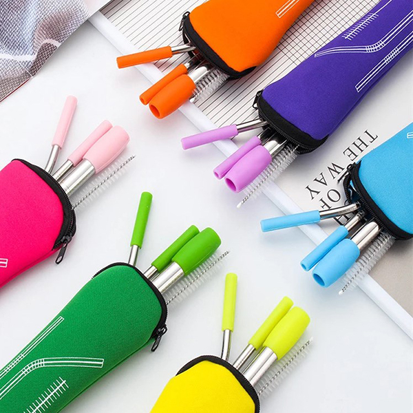 Drinking straw sucker sets Portable Reusable 4-Piece 2