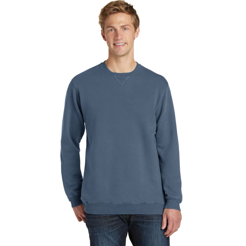 Port & Company Beach Wash Garment-Dyed Crewneck Sweatshirt, custom hoodie or sweatshirt with logo imprint 9