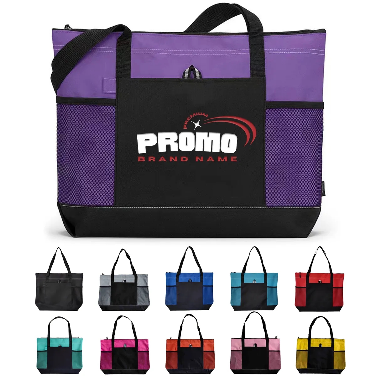 Large Capacity Foldable Waterproof Sandproof Beach Tote Bag, custom tote bag with logo imprint 2