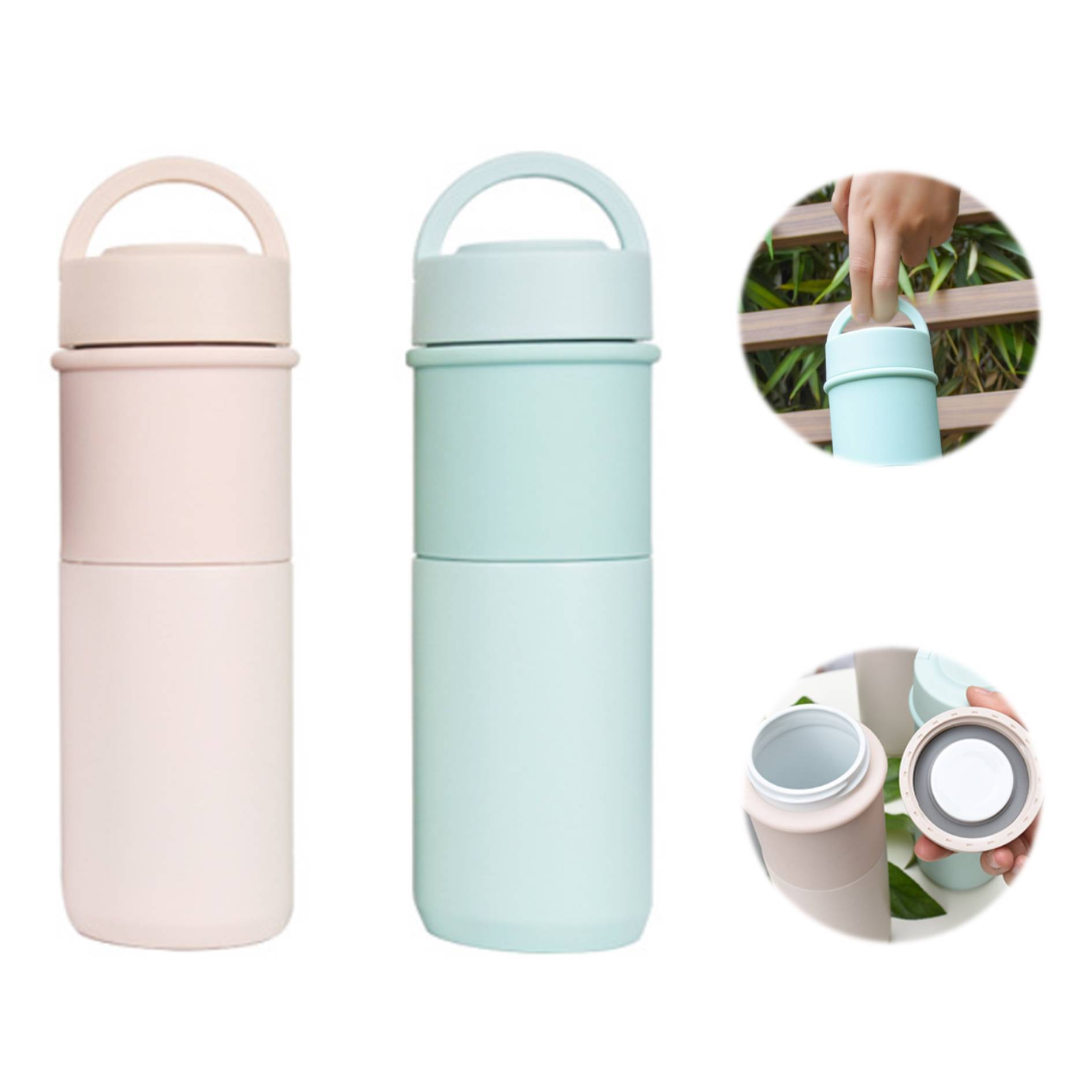 14 Oz. Portable Ceramic Custom Tumbler w/Handle 3