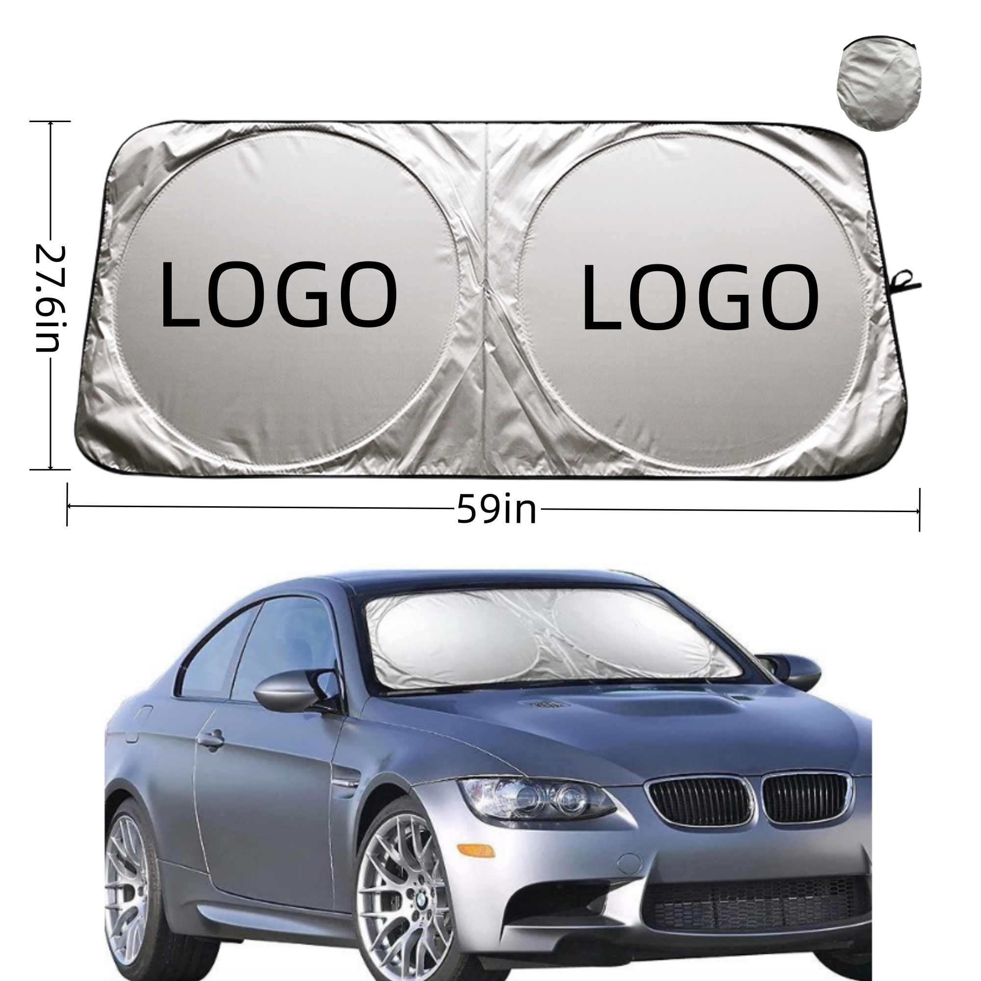Car Folding Front Windshield Sunshade 2
