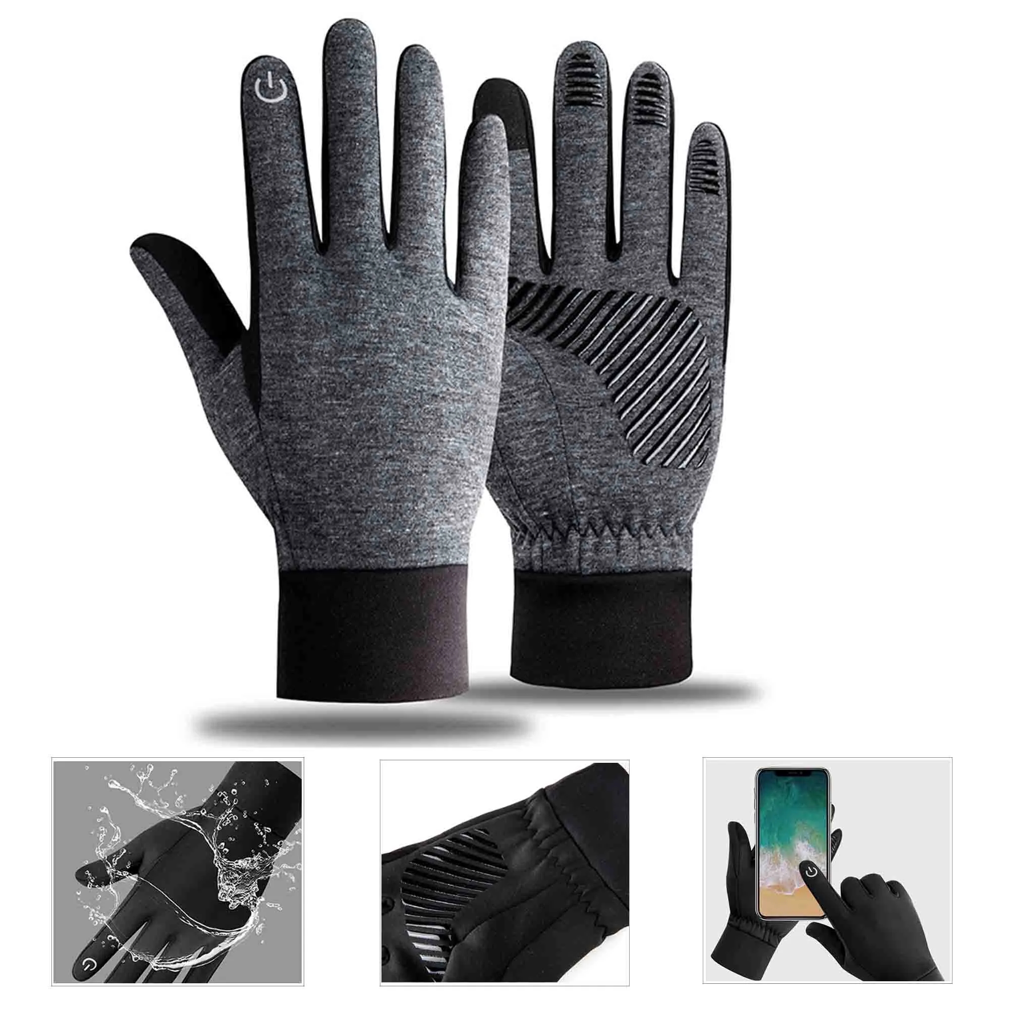 Autumn and Winter Cycling Non-slip Touch Screen Gloves