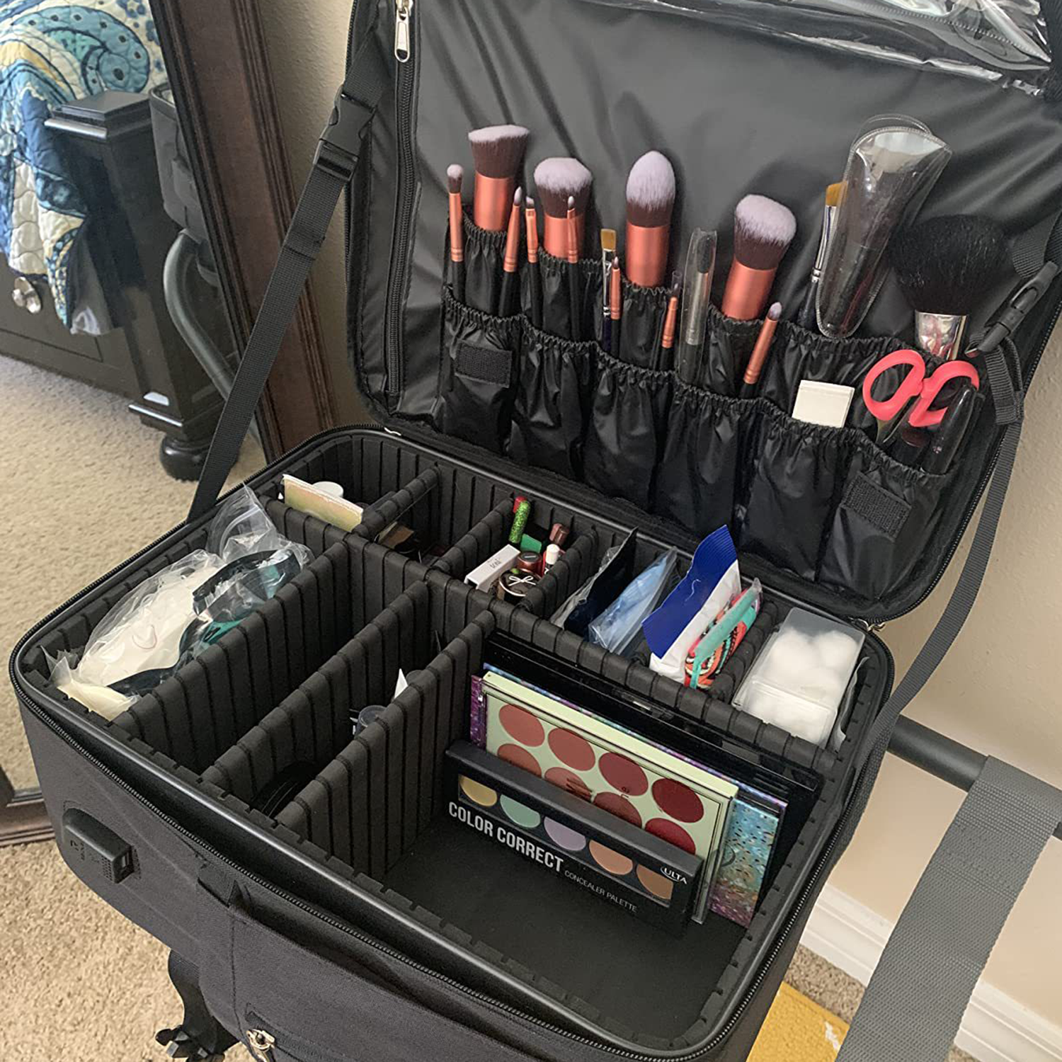 Backpack w/ Cosmetics Storage Bag 4