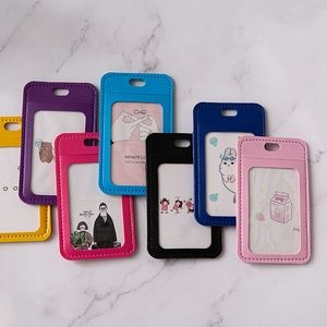 Elegant PU Leather Card Case With 1 Side Zipper Pocket And Lanyard 20