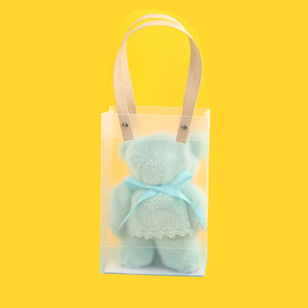 Coral velvet bear towel 13
