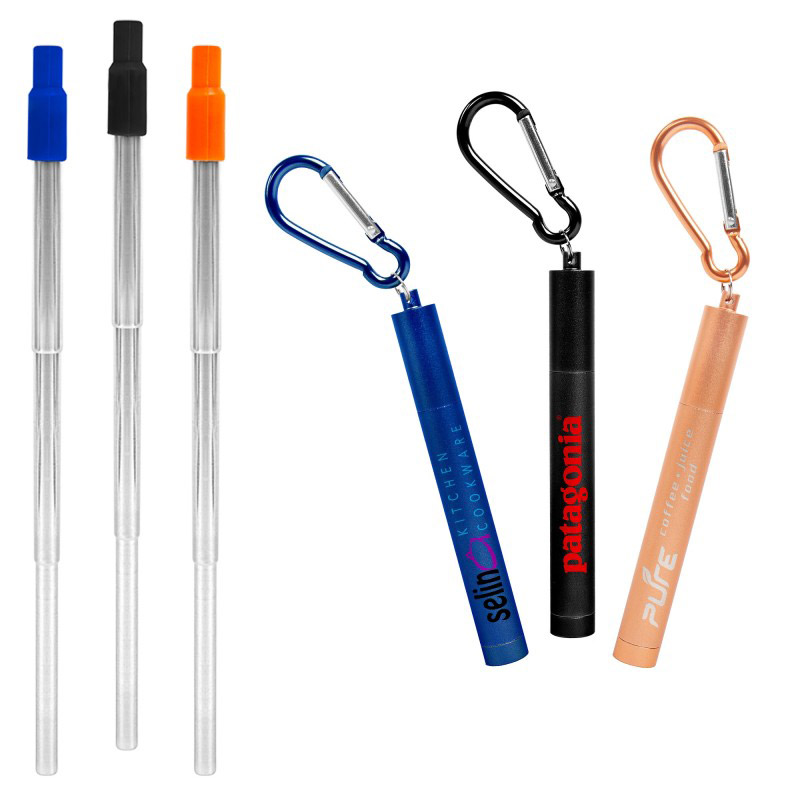 Eco-Friendly Reusable Stainless-Steel Straw In An Anodized Travel Container 1