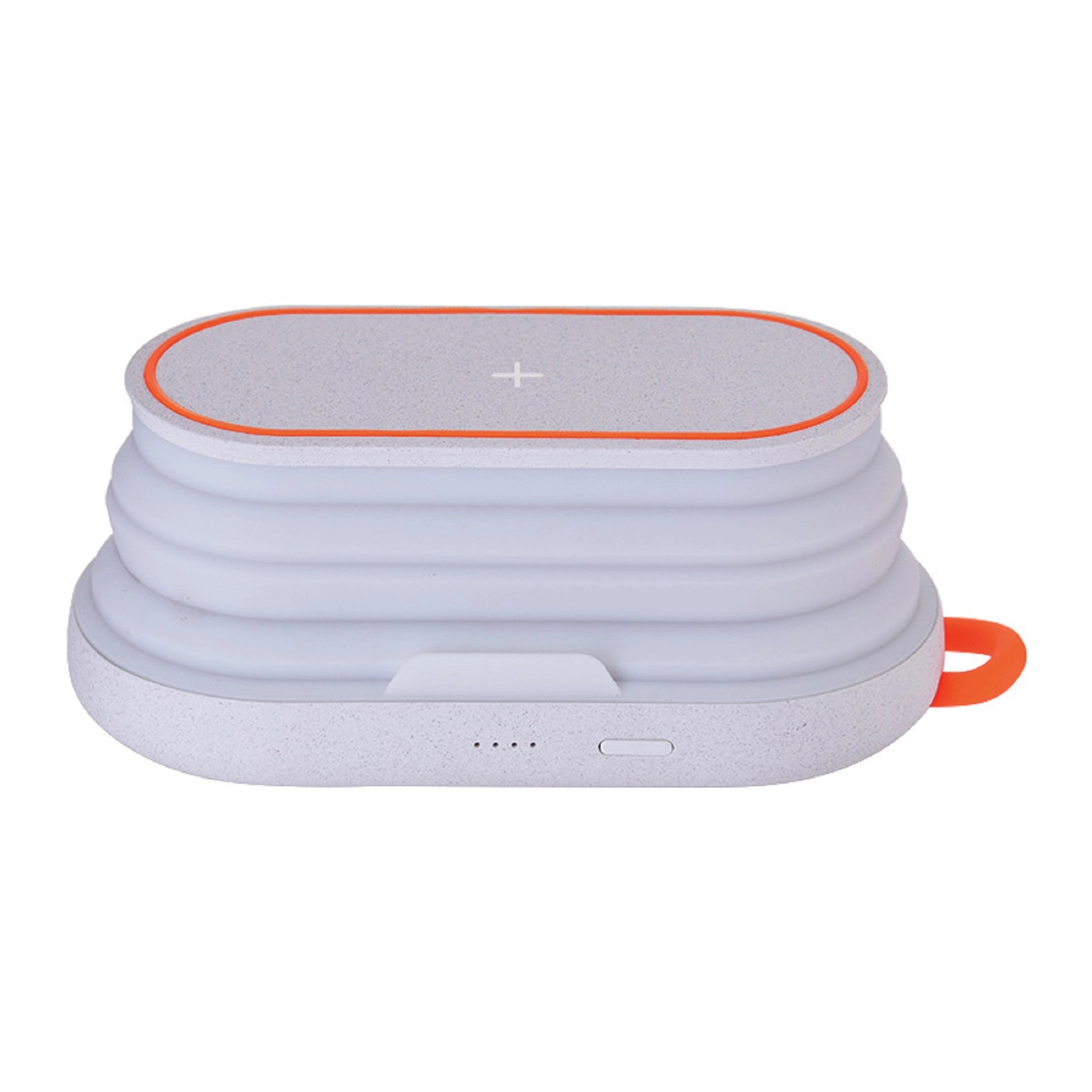 LED Foldable Qi Fast Wireless Charger with 5000mA Power Bank 9