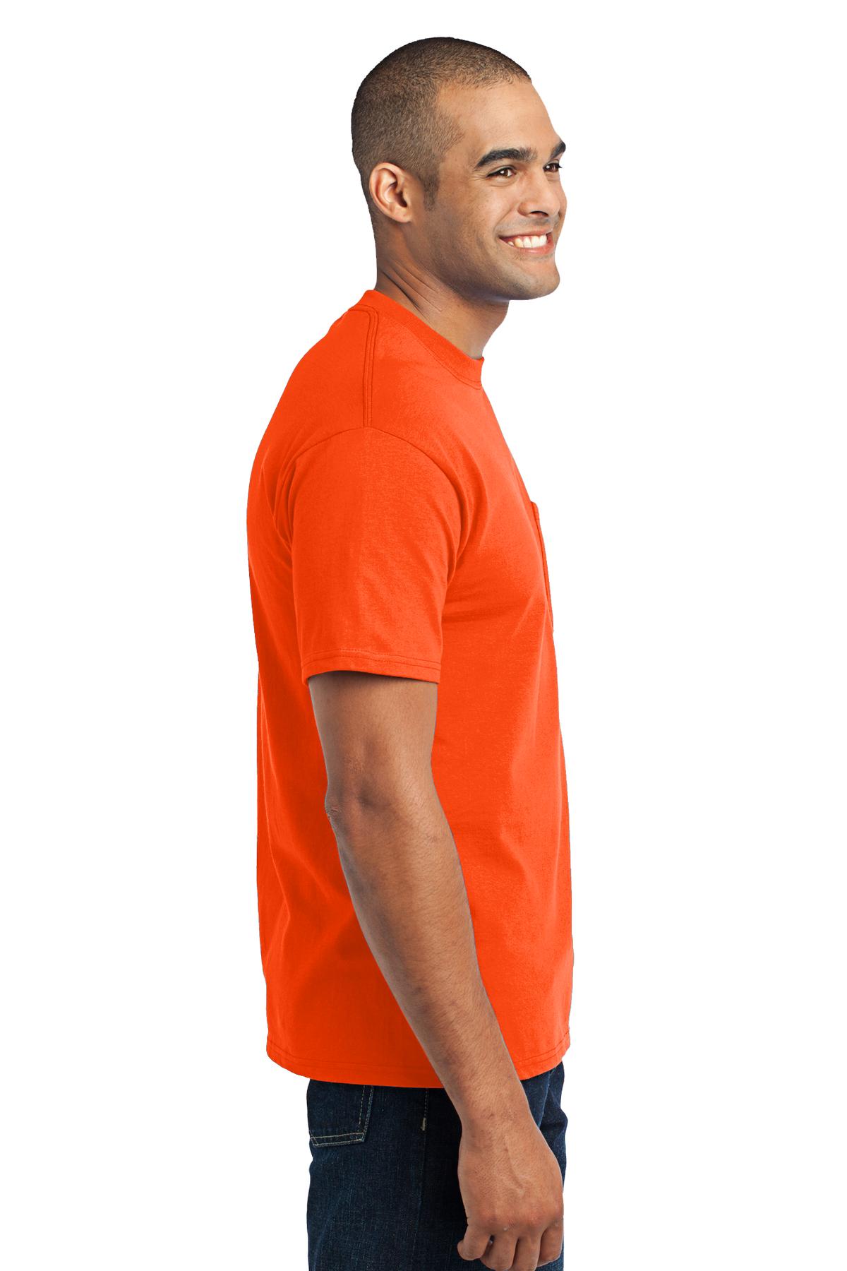 Port & Co Core Blend Pocket Tee. PC55P 111