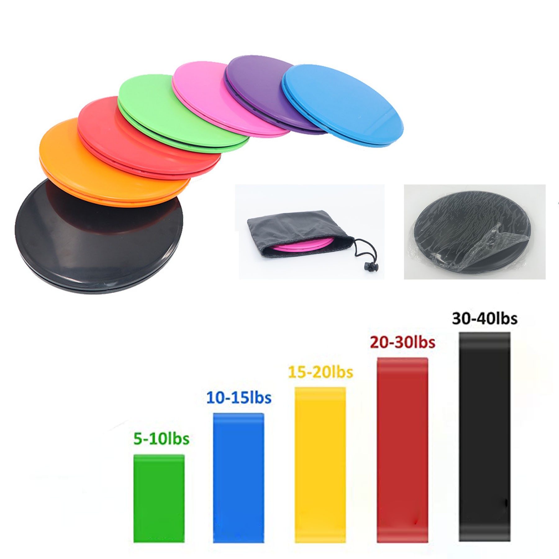 Exercise Gliding Discs And Resistance Band 2