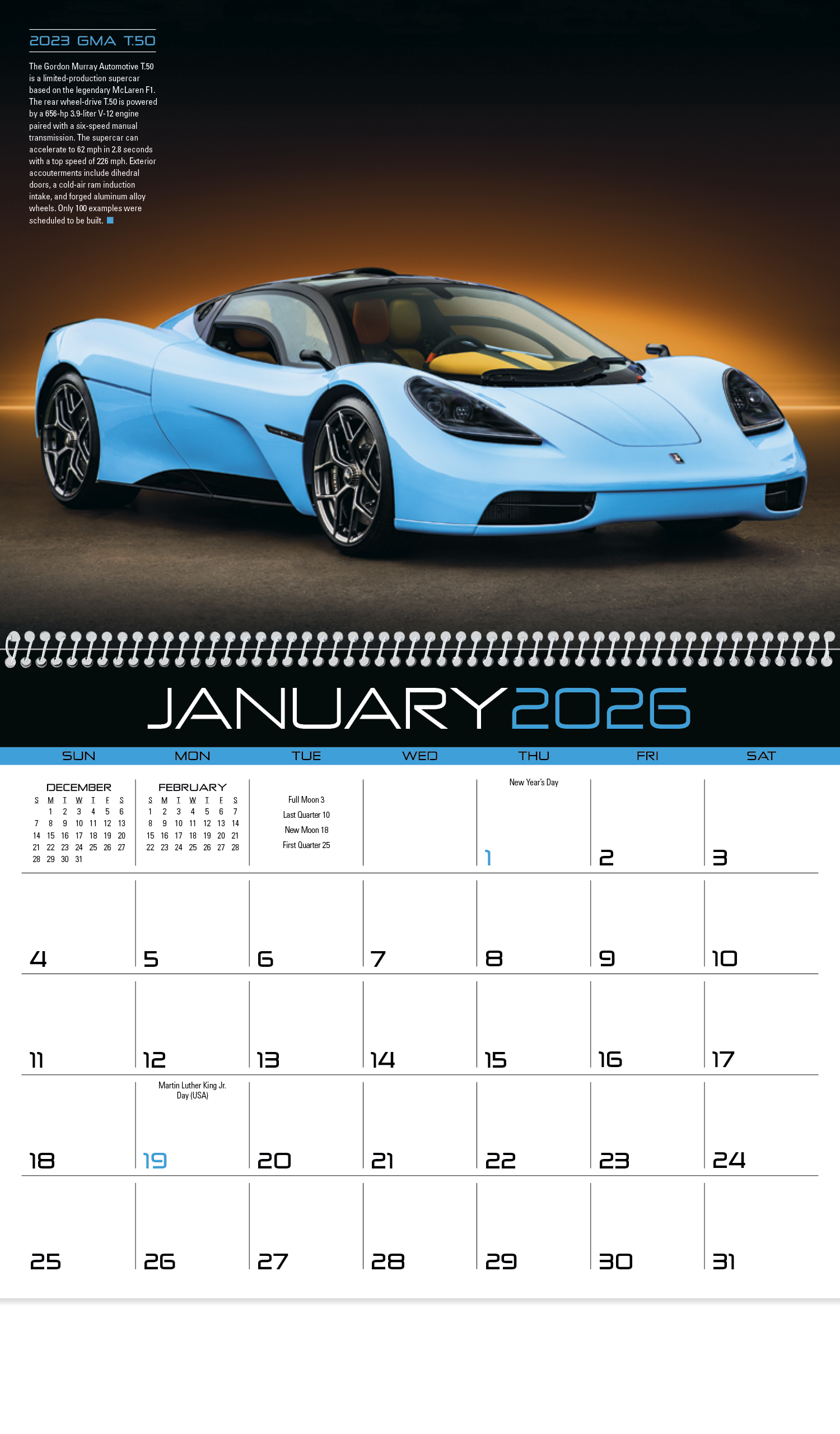 Triumph® Calendars Exotic Cars Calendar 5