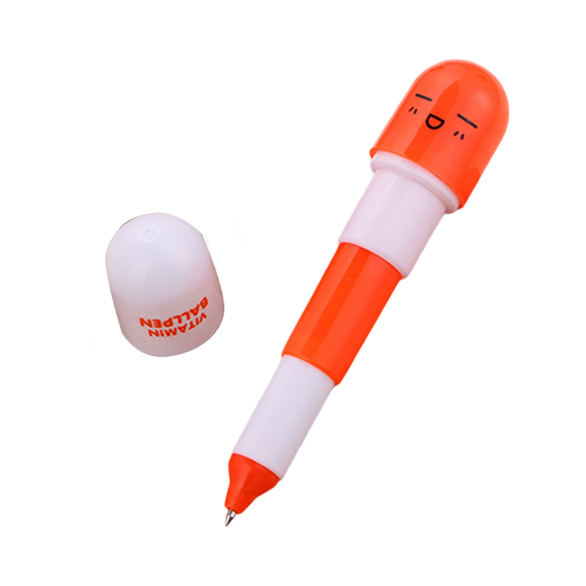 Plastic Pill Shaped Telescopic Ballpoint Pen 7