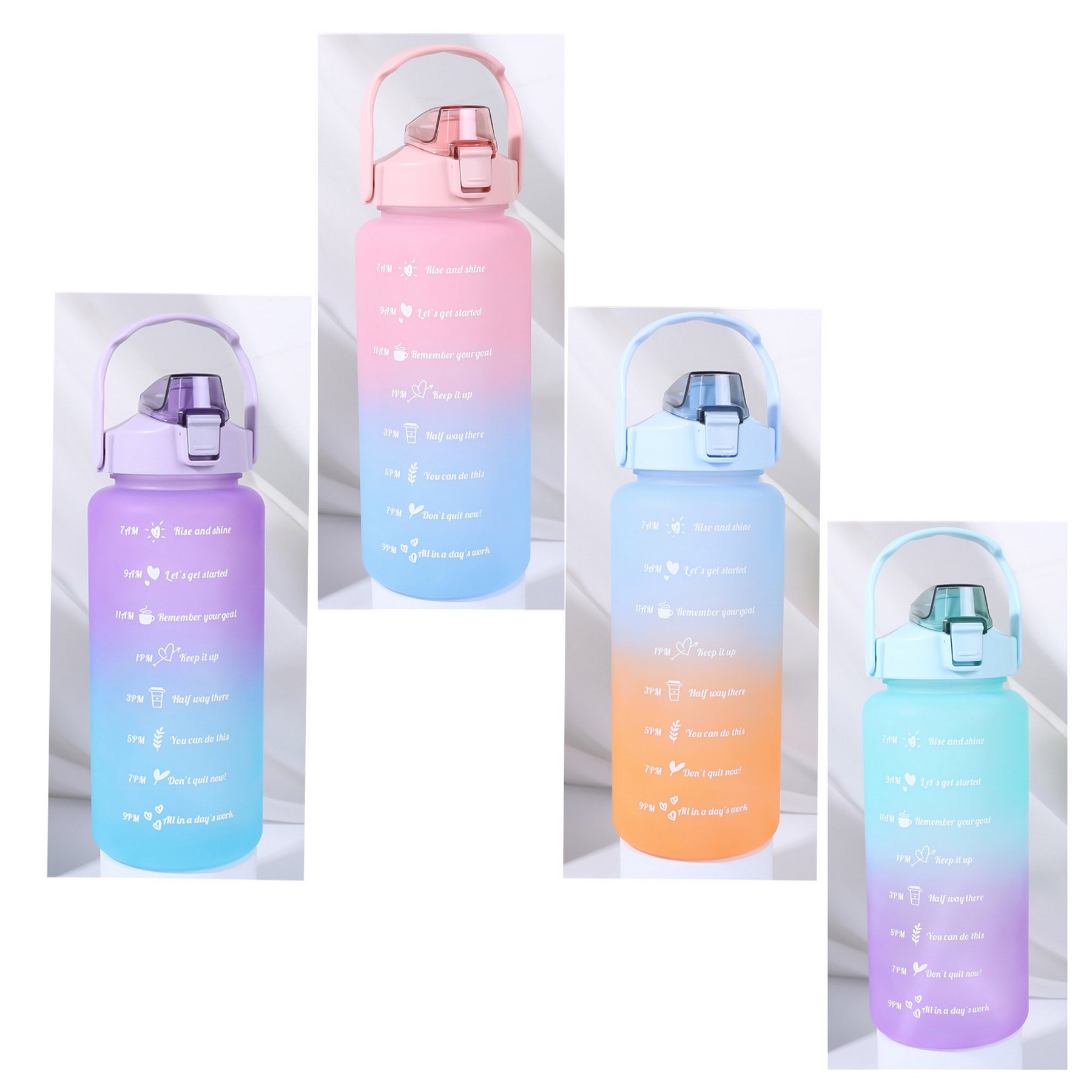 64 Oz Trendy Water Bottle With Time Marker 2