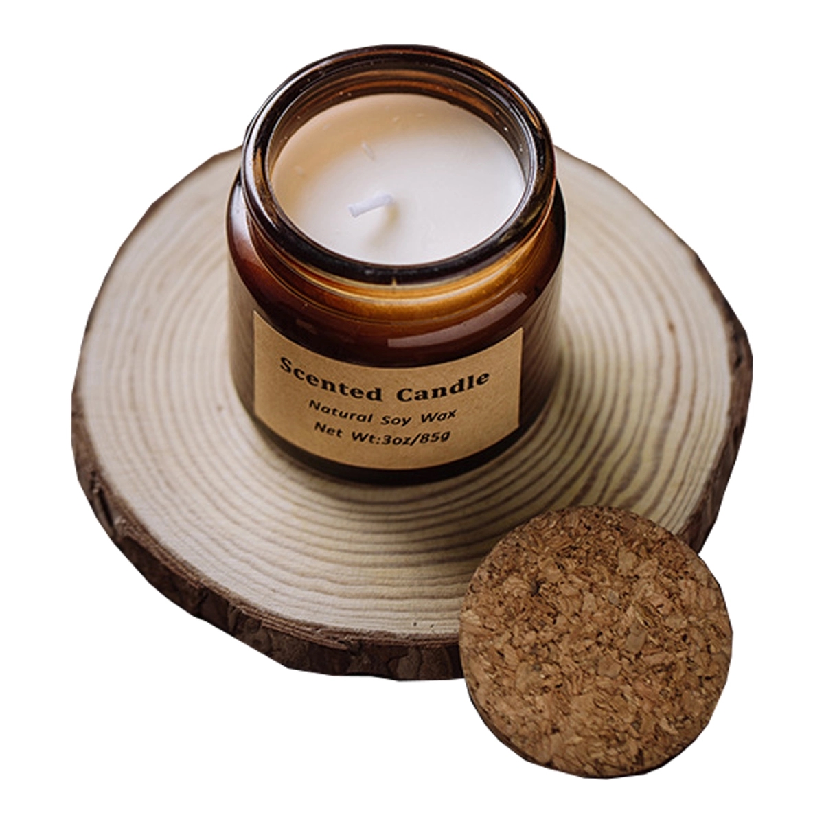Romantic Glass Jar Aromatherapy Candle With Lid 2