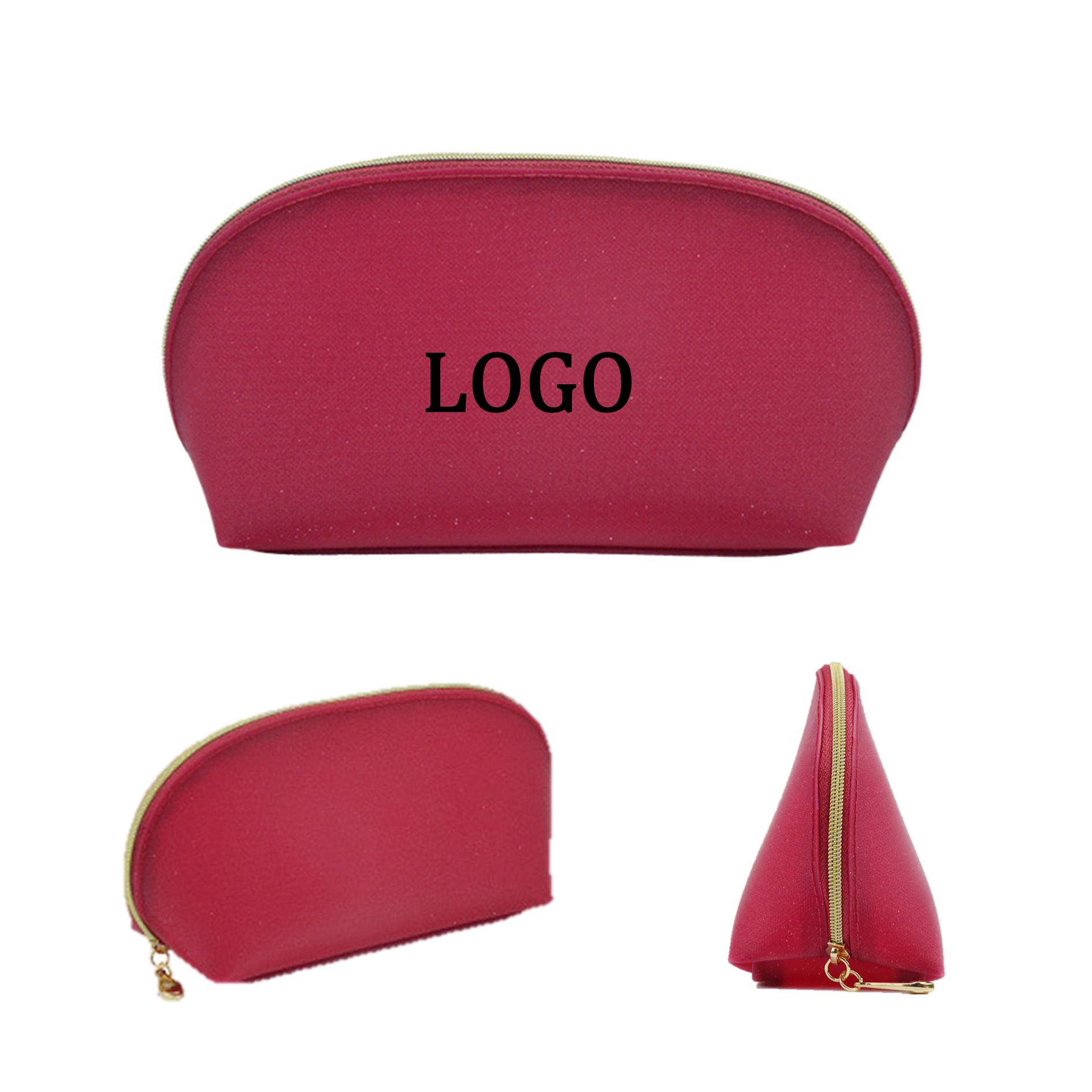 Half Moon Travel Glitter Makeup Bag 1