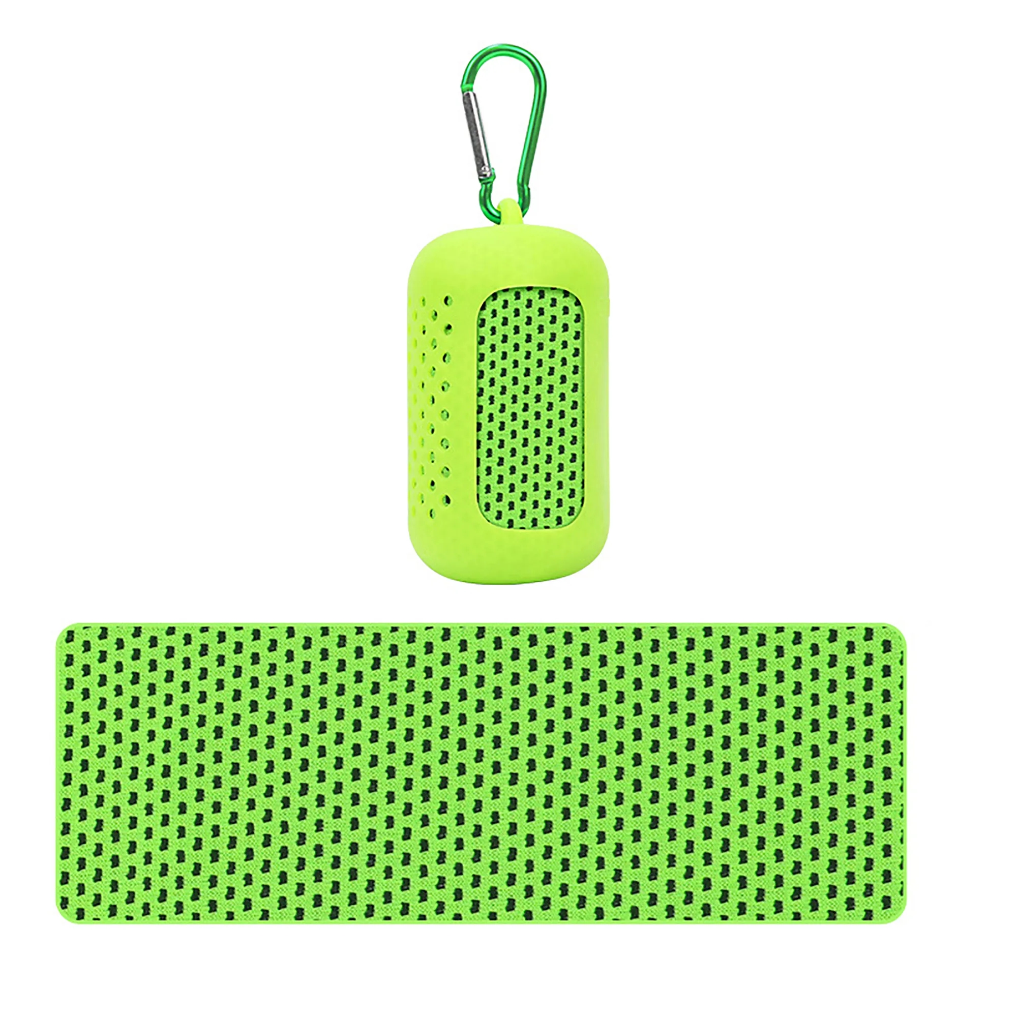 Quick Dry Polyester Towel with Carabiner Clip for Outdoor Ac 12